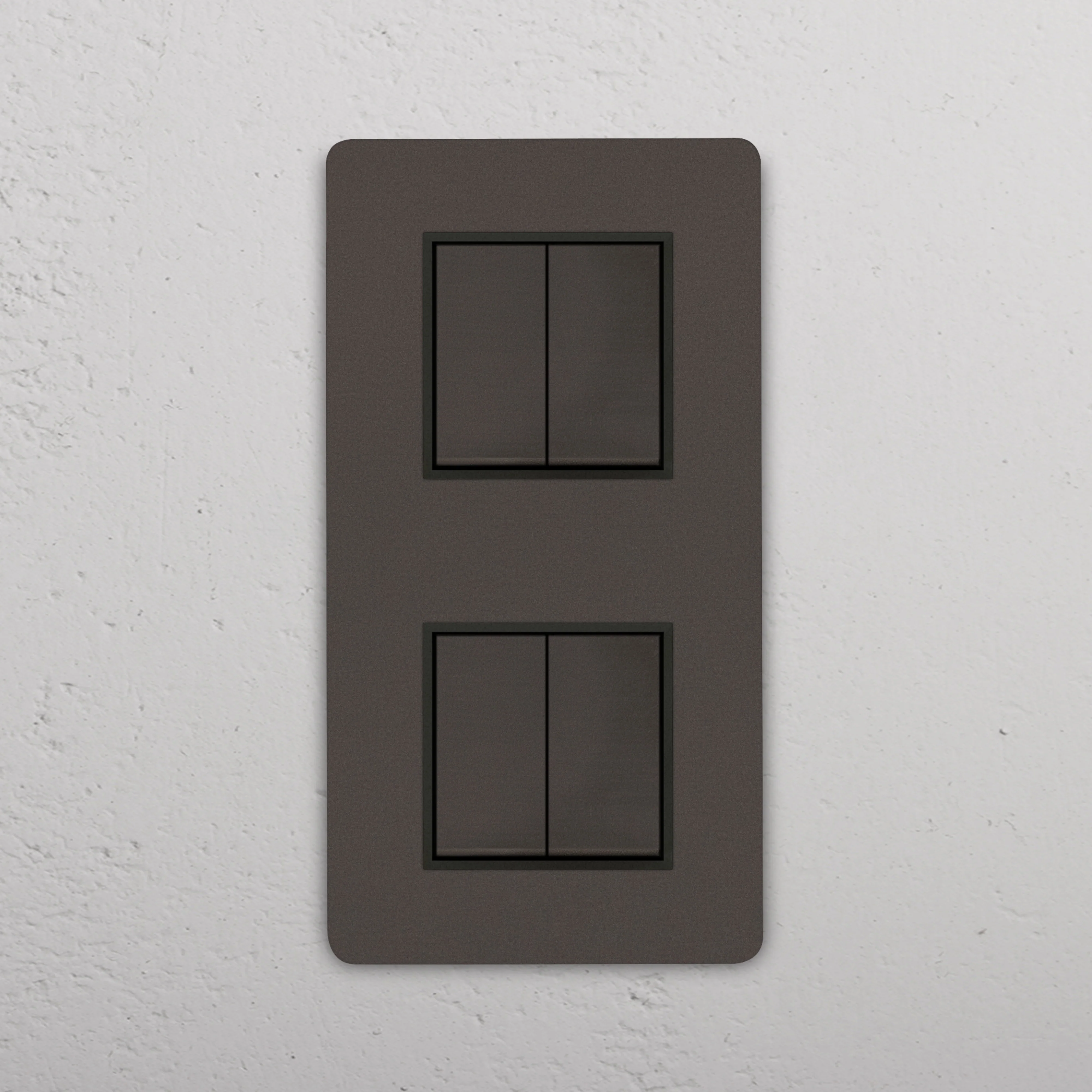 Grove Double 4x Vertical Rocker Switch - Bronze | Black - Image 2