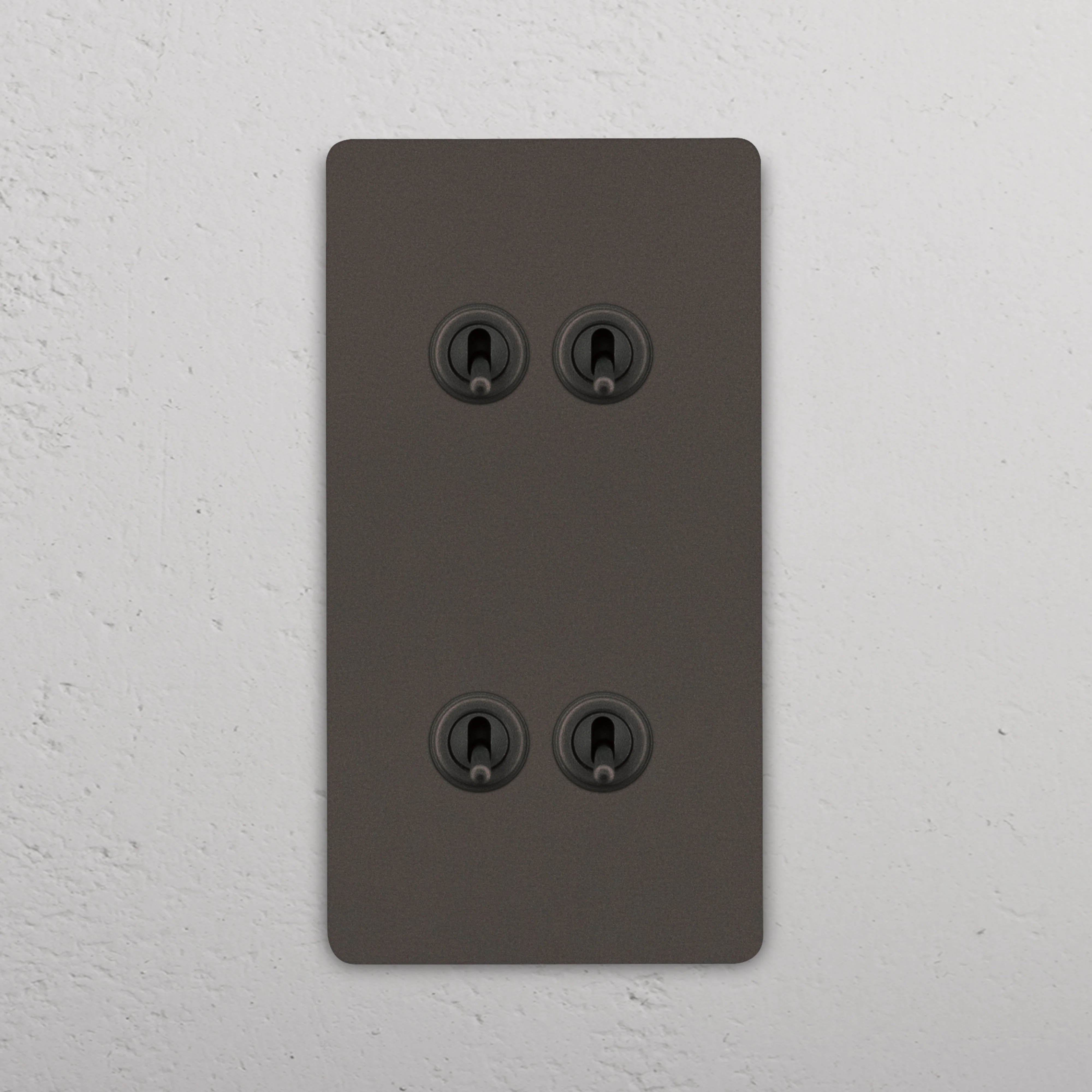 Grove Double 4x Vertical Toggle Switch - Bronze - Image 2