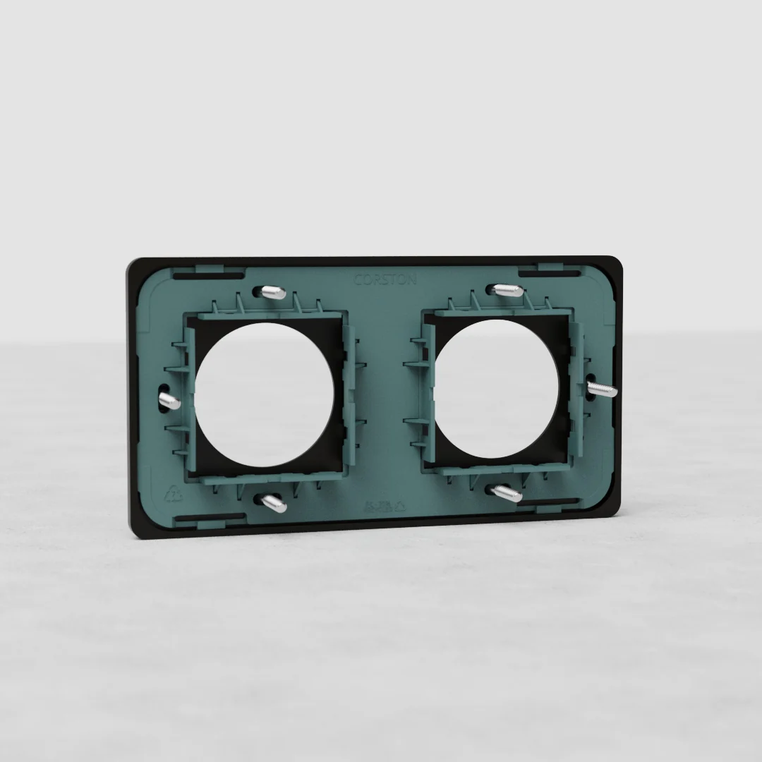 Grove Double Socket Plate - Bronze - Image 2