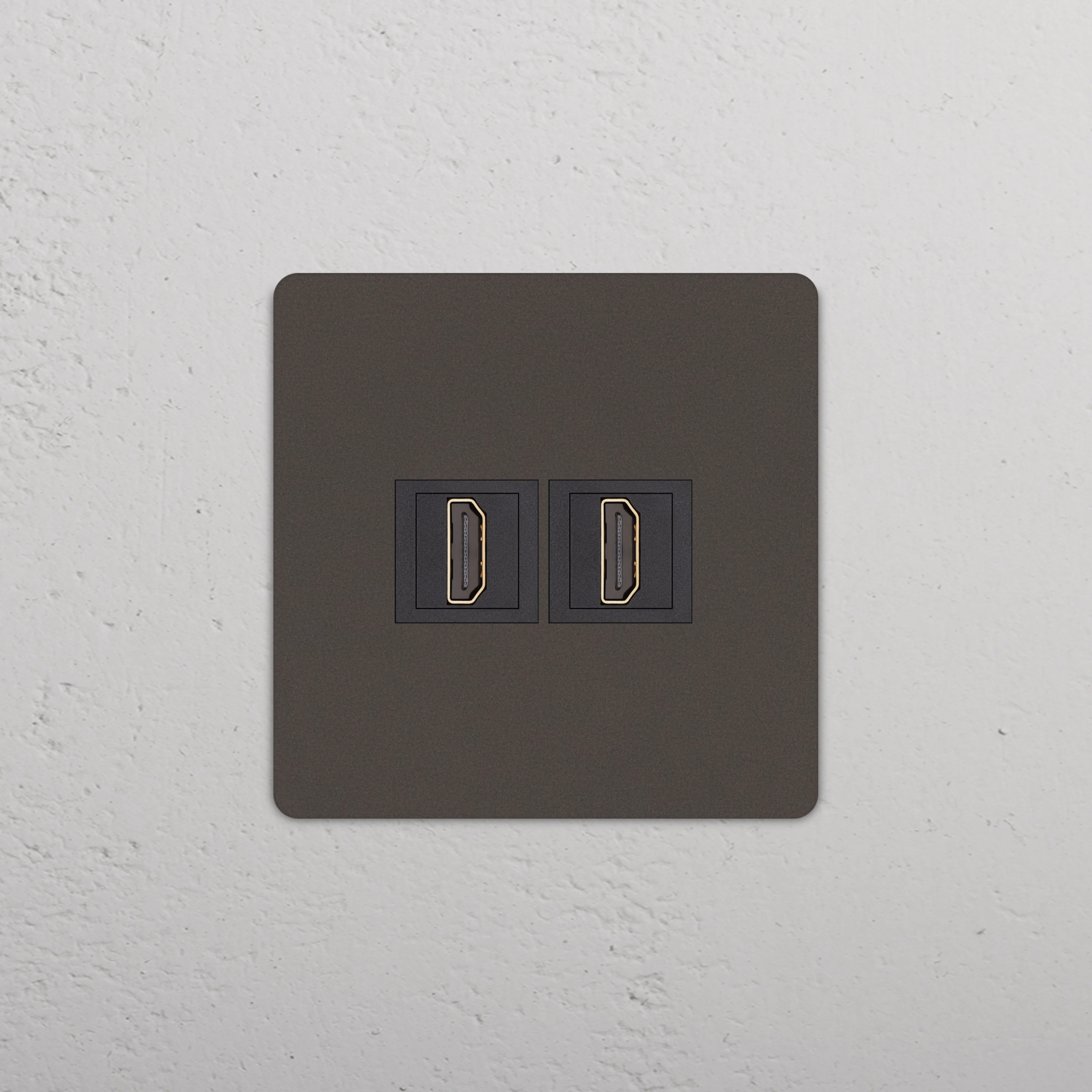 Grove Single 2x HDMI Socket - Bronze | Black - Image 2