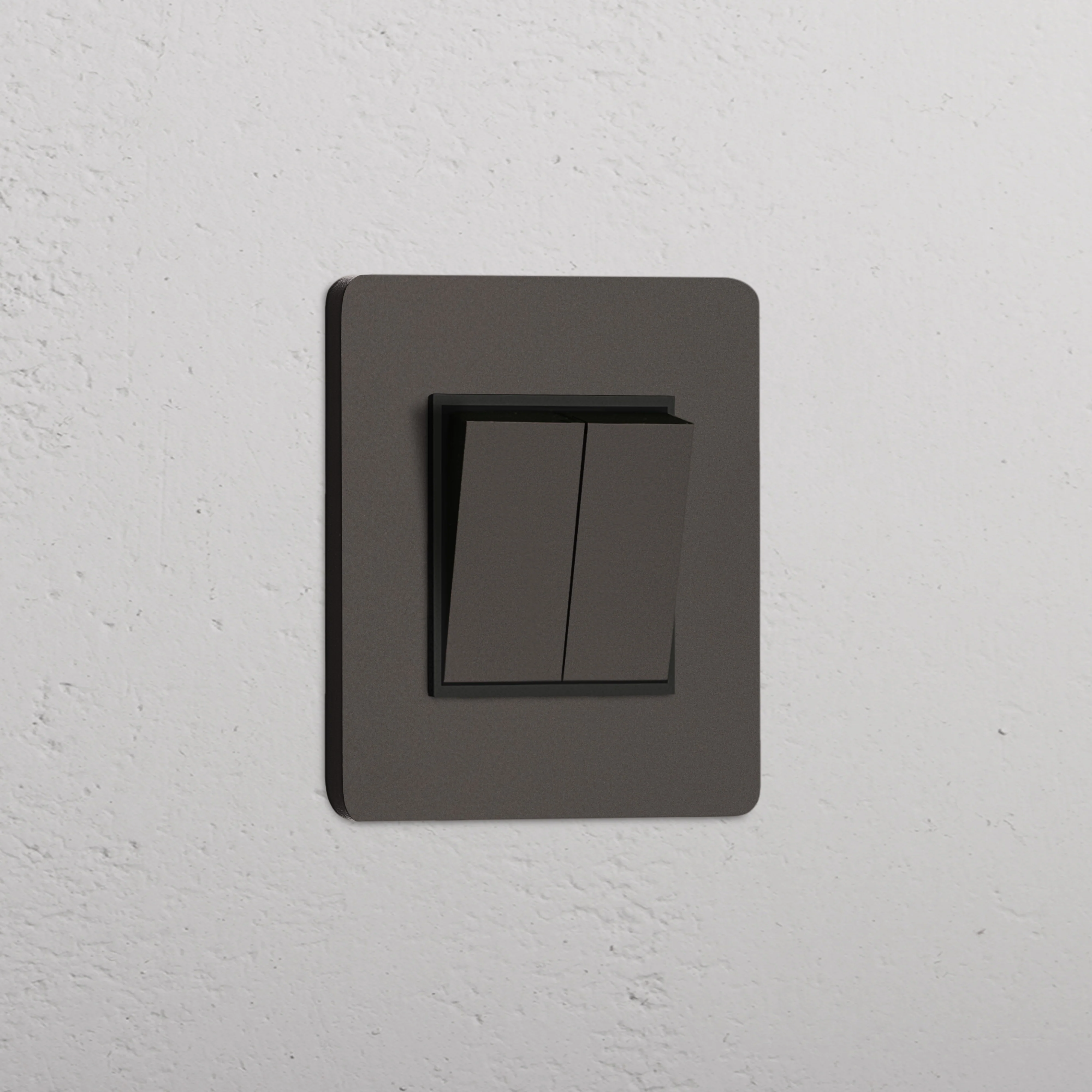 Grove Single 2x Retractive Rocker Switch - Bronze | Black