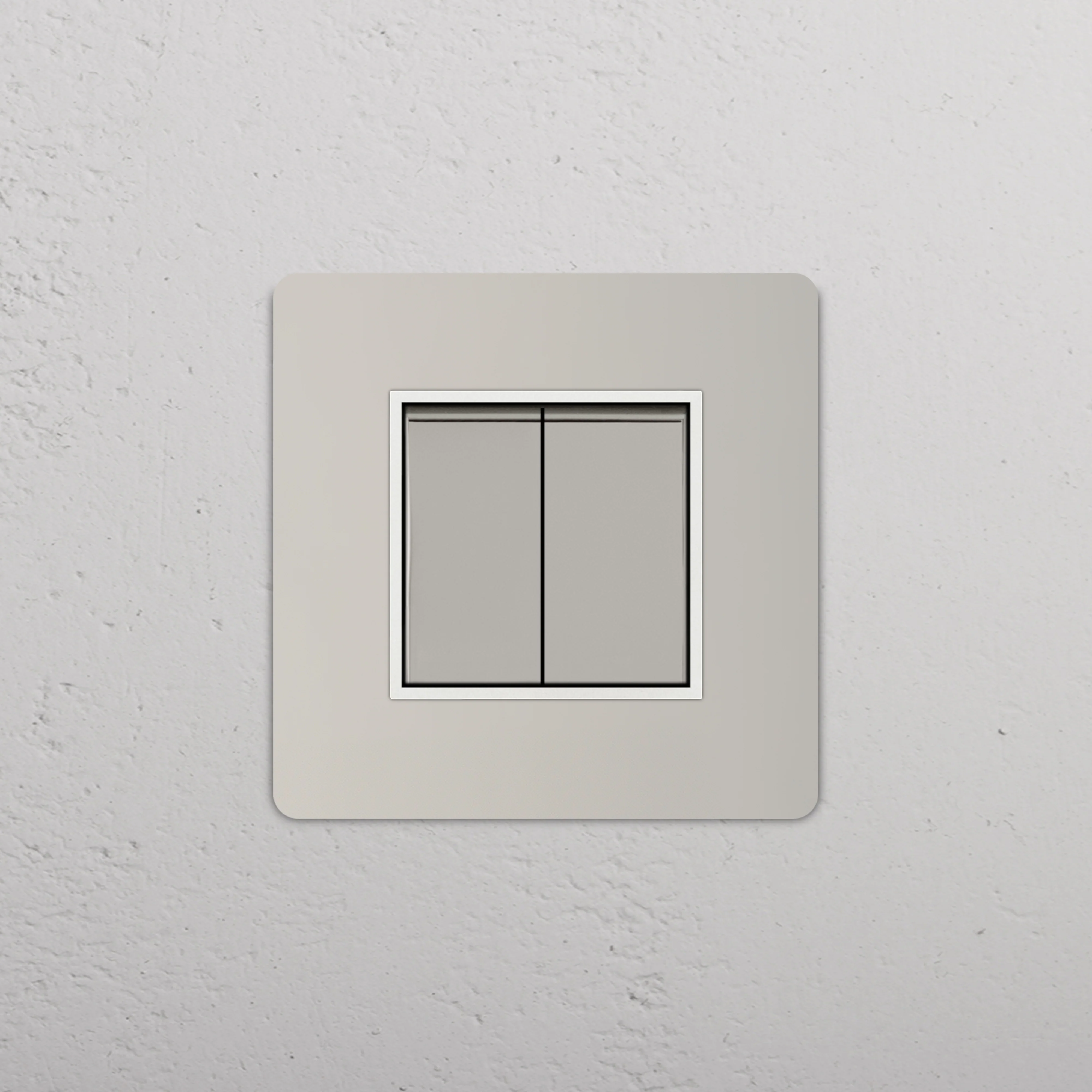 Grove Single 2x Retractive Rocker Switch - Polished Nickel | White - Image 2