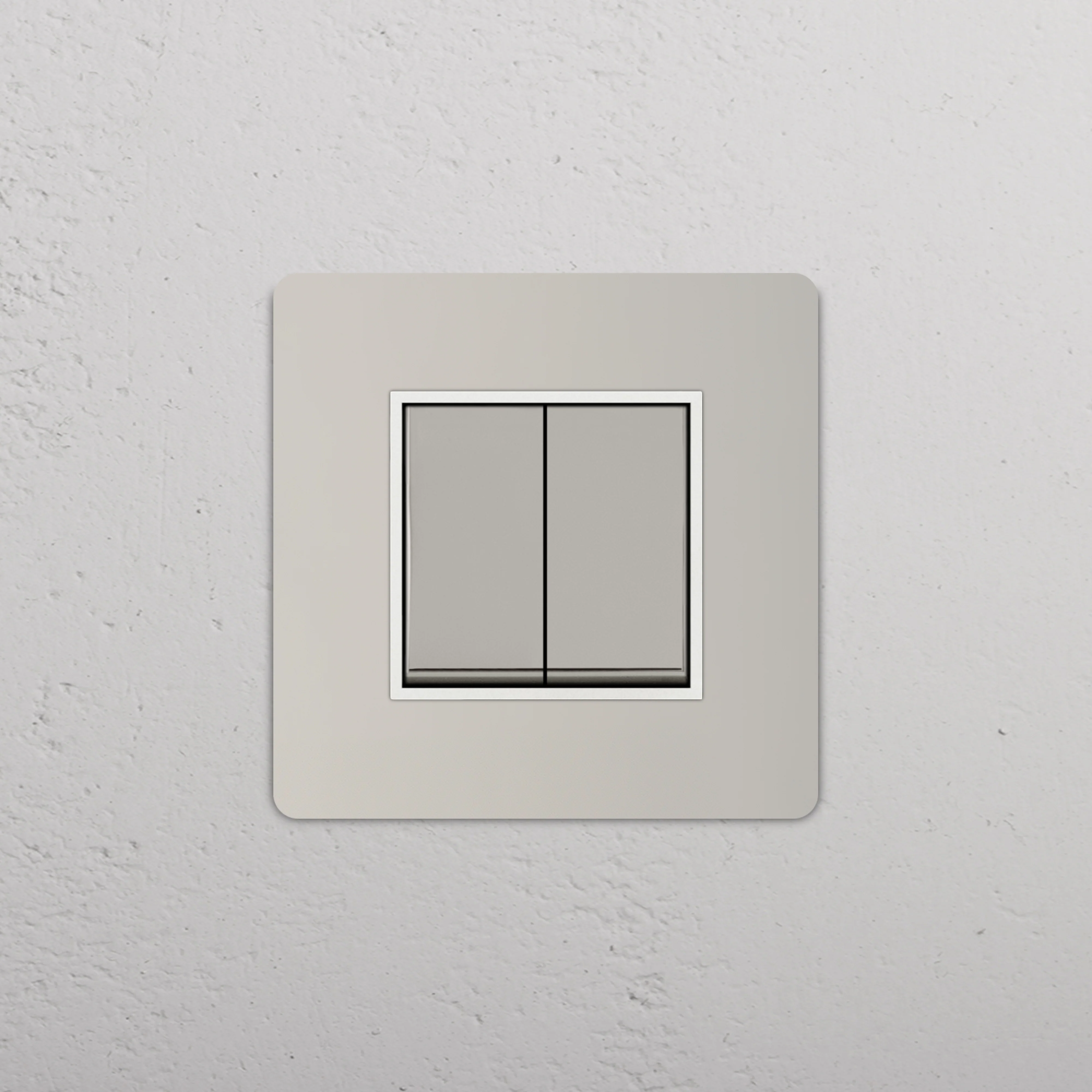 Grove Single 2x Rocker Switch - Polished Nickel | White - Image 2