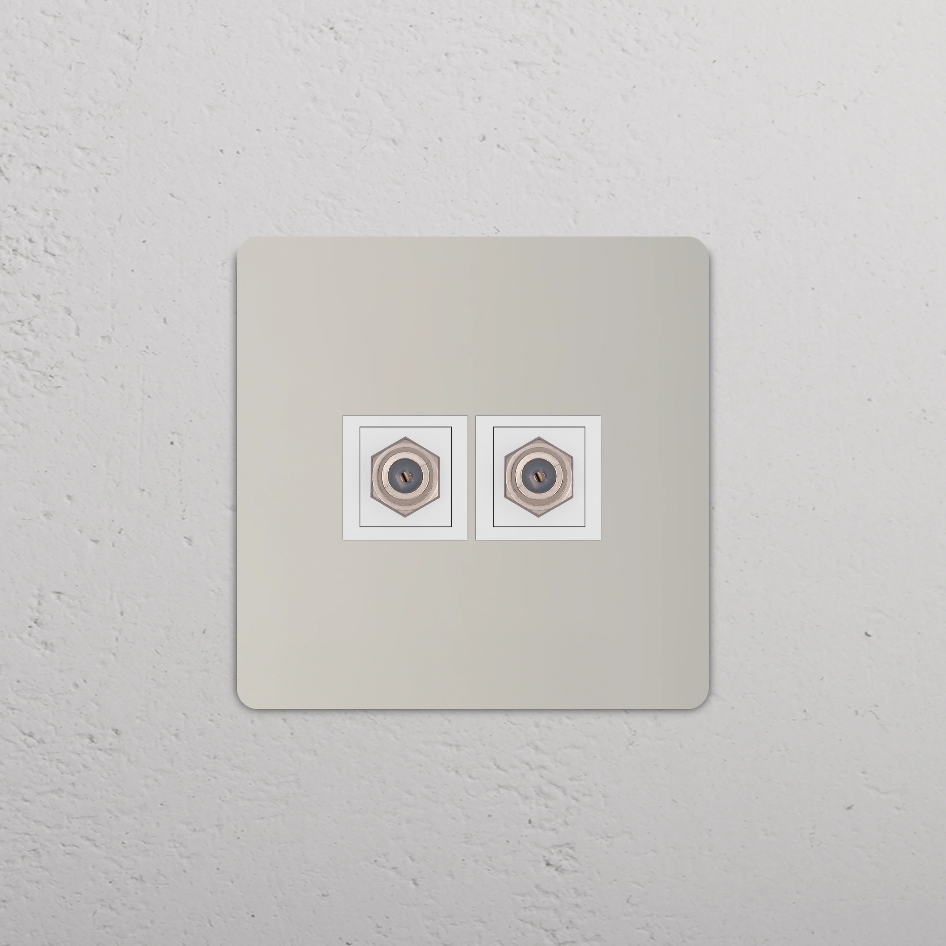 Grove Single 2x Satellite Socket - Polished Nickel | White - Image 2