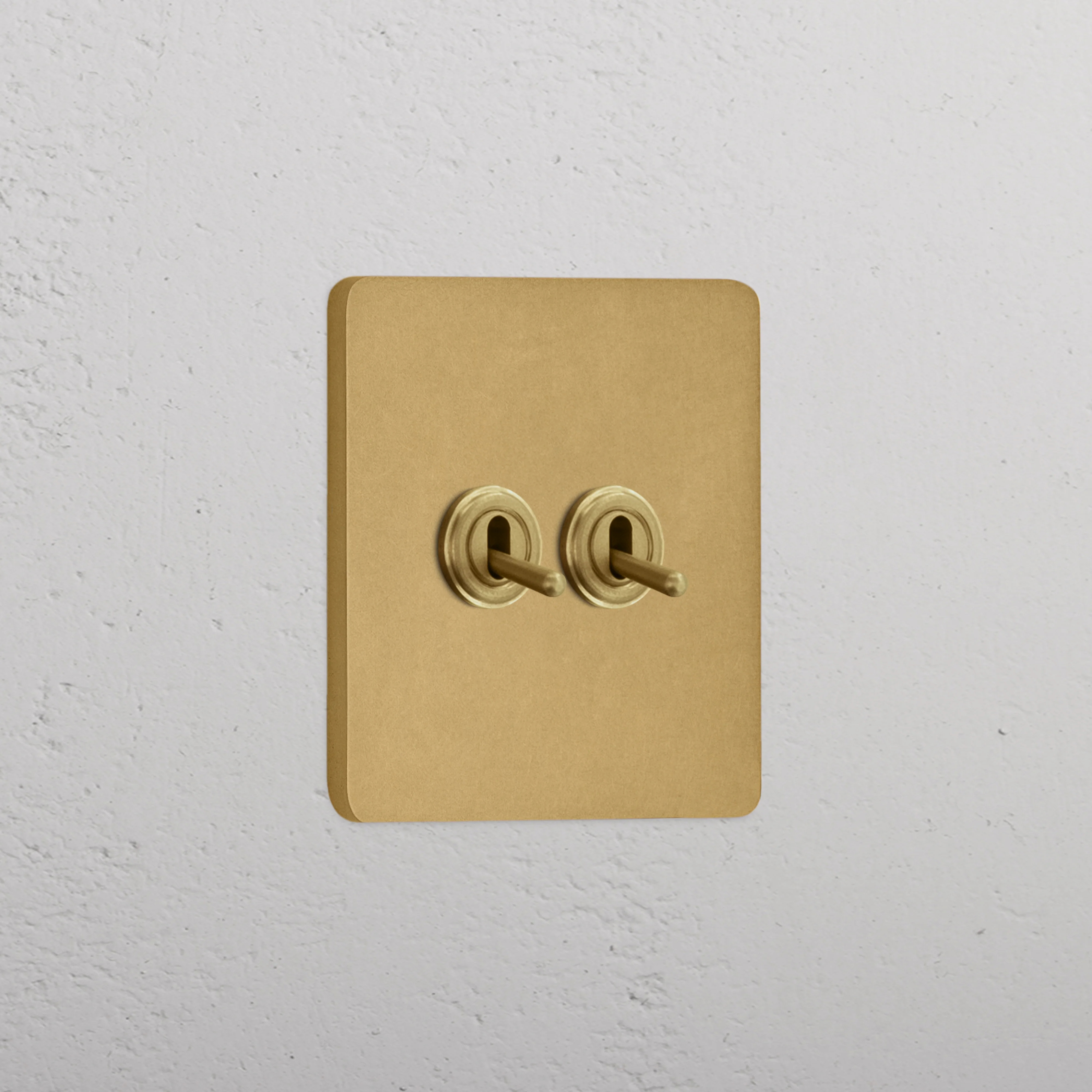 Grove Single 2x Toggle Switch - Antique Brass