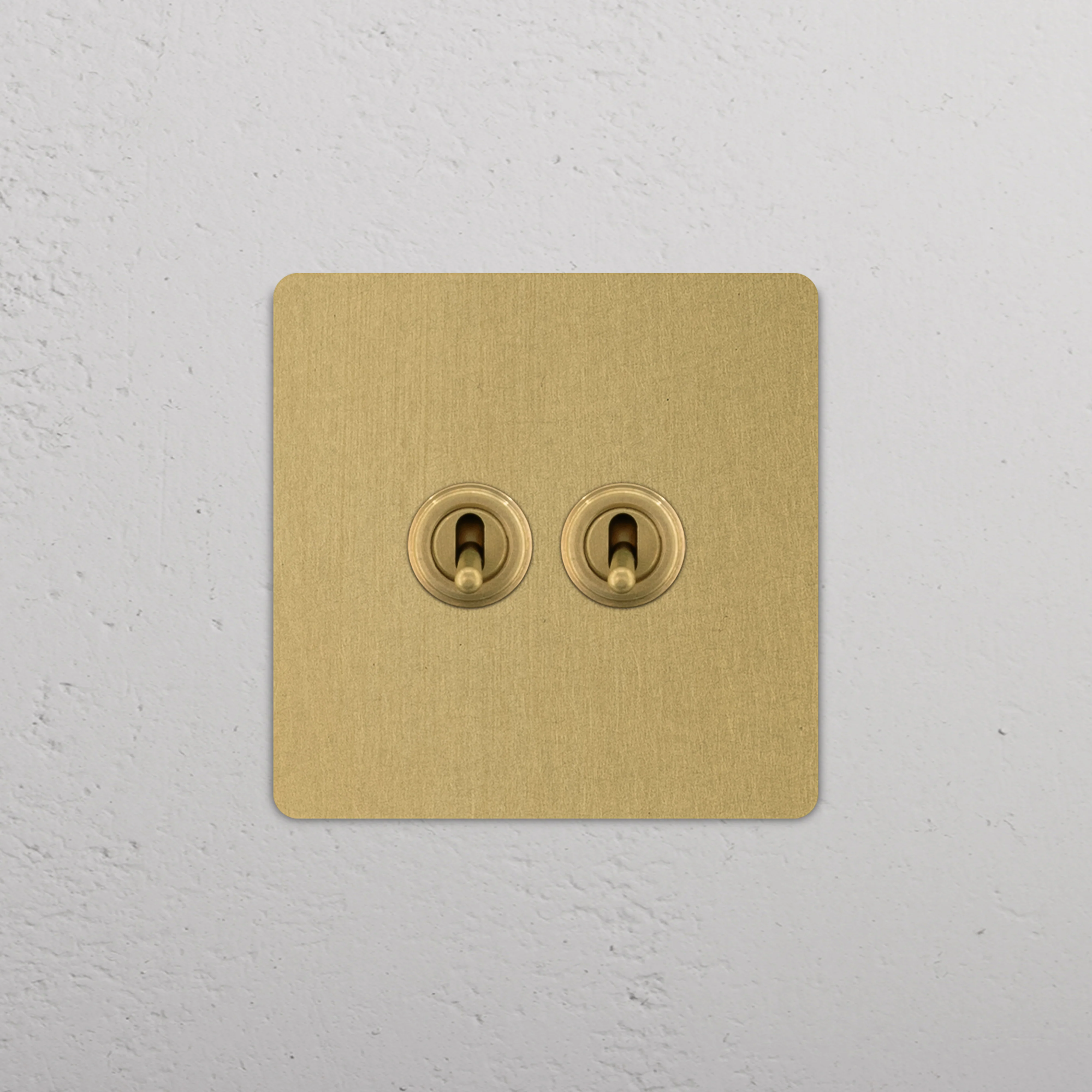 Grove Single 2x Toggle Switch - Antique Brass - Image 2