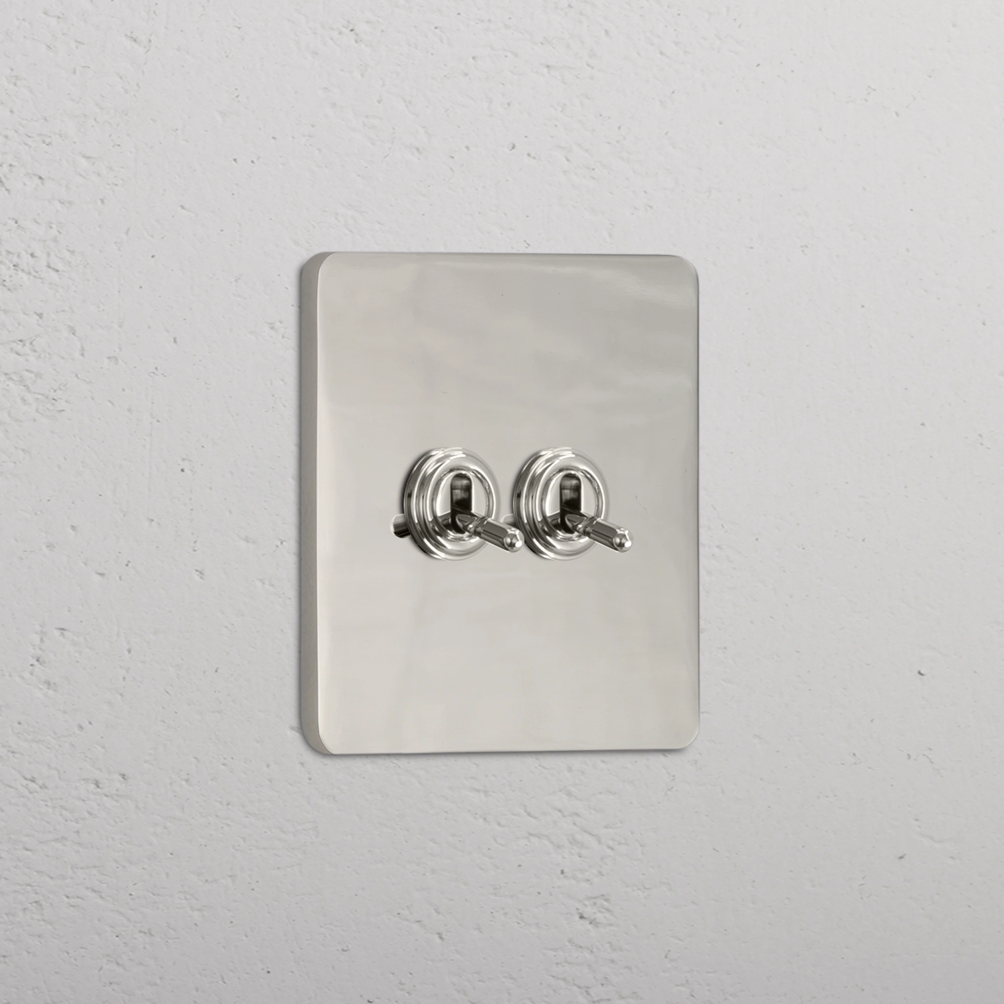 Grove Single 2x Toggle Switch - Polished Nickel