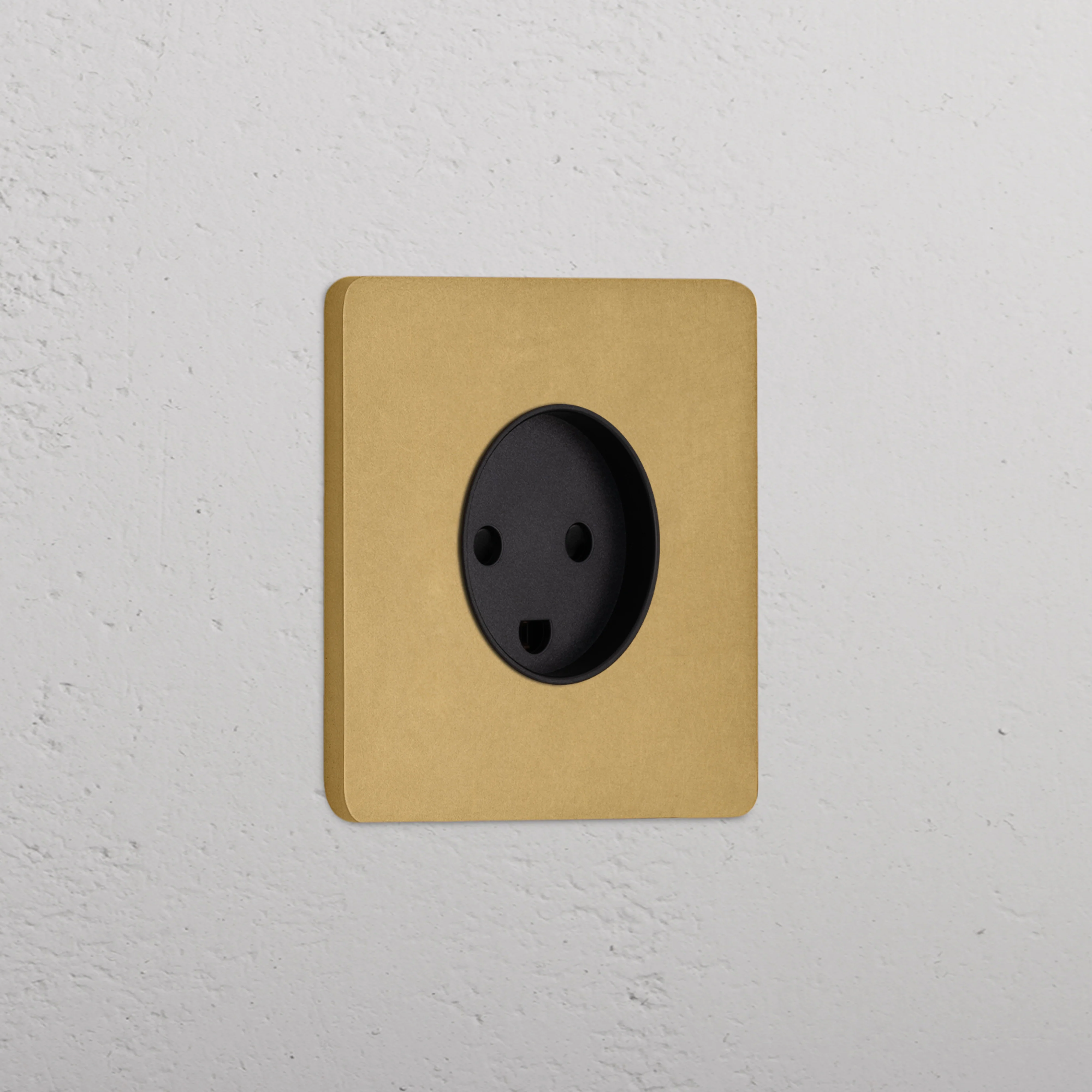Grove Single Danish Type K Socket - Antique Brass | Black