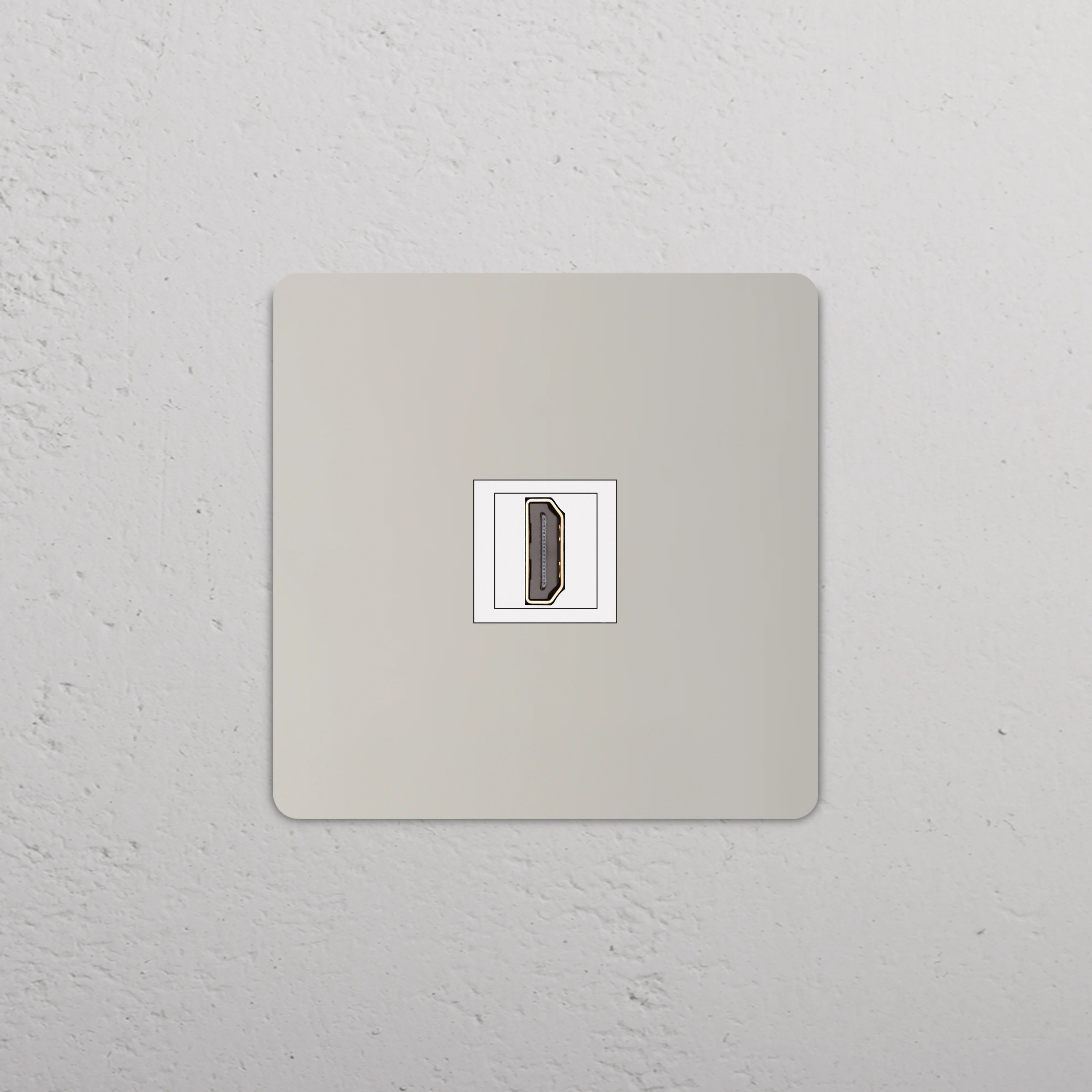 Grove Single HDMI Socket - Polished Nickel | White - Image 2
