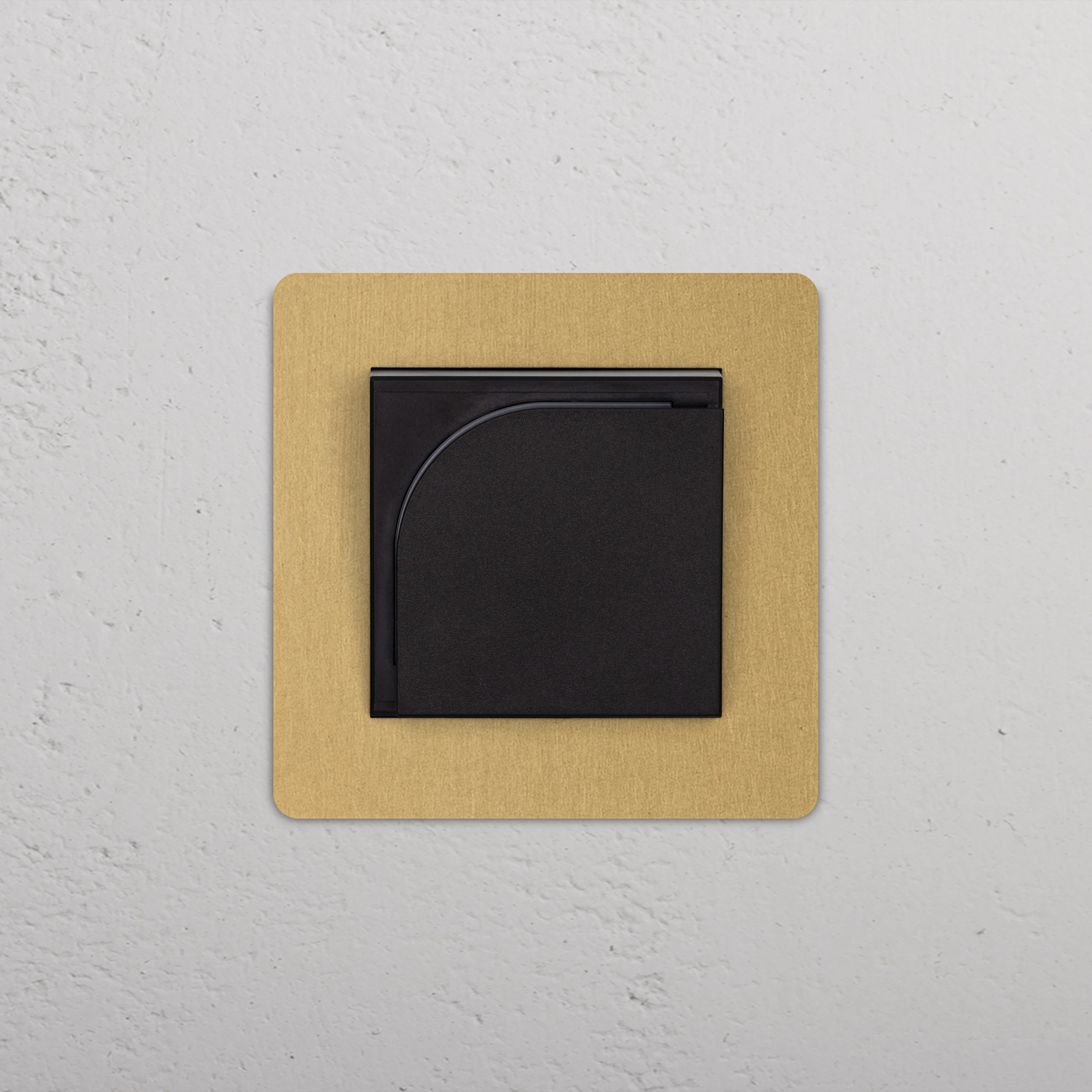 Grove Single Hotel Key Card Switch - Antique Brass | Black - Image 2