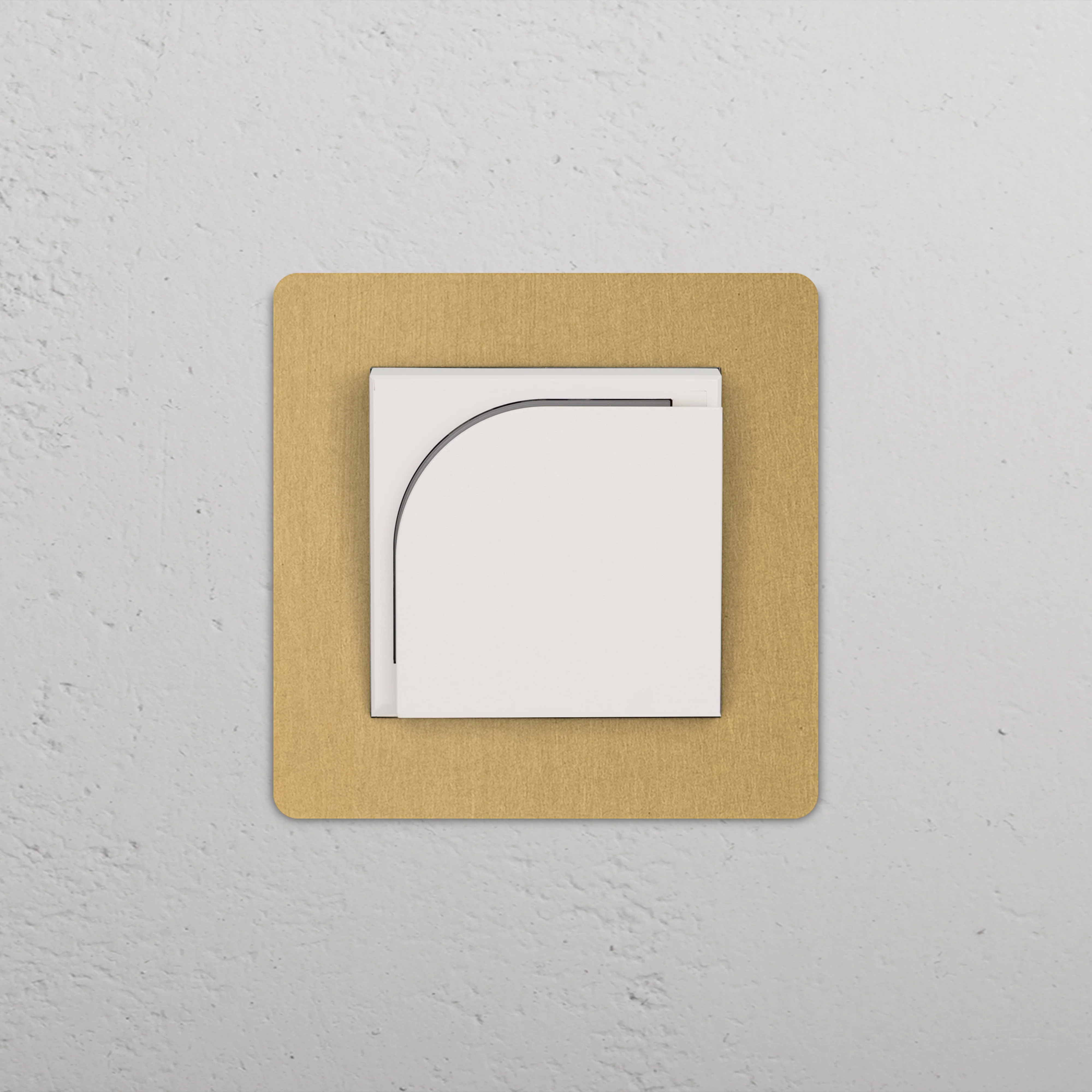 Grove Single Hotel Key Card Switch - Antique Brass | White - Image 2
