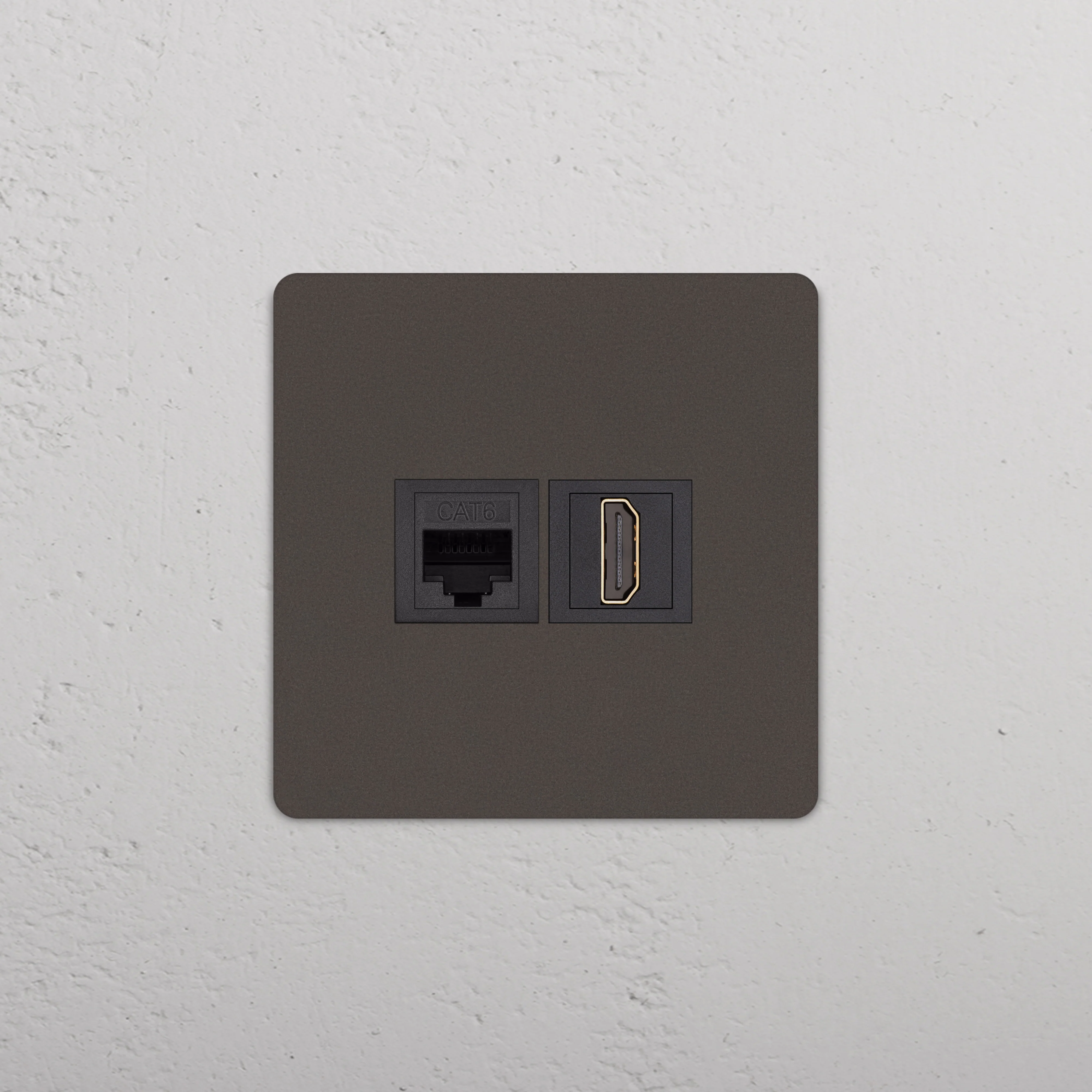 Grove Single RJ45 & HDMI Socket - Bronze | Black - Image 2