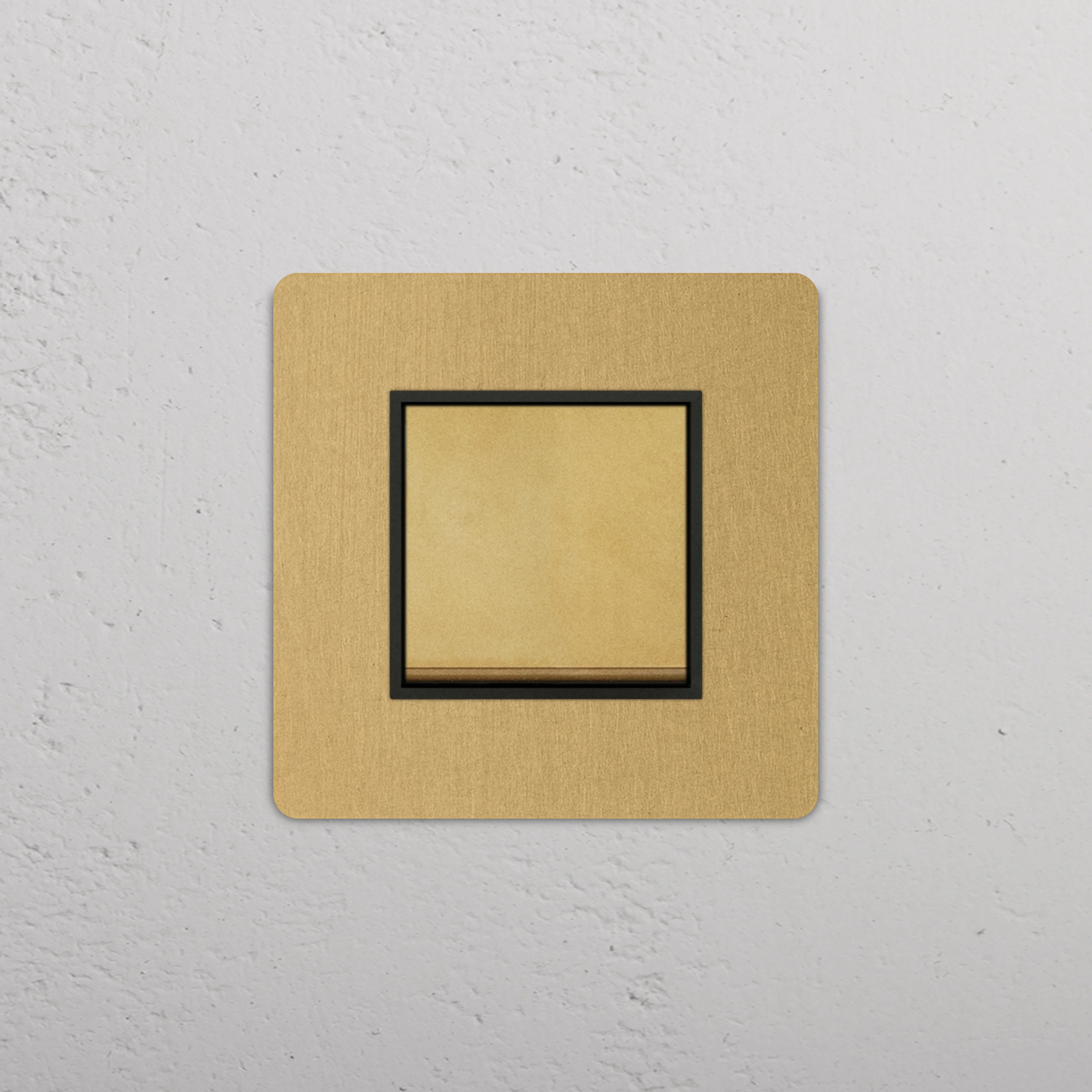 Grove Single Rocker Switch - Antique Brass | Black - Image 2