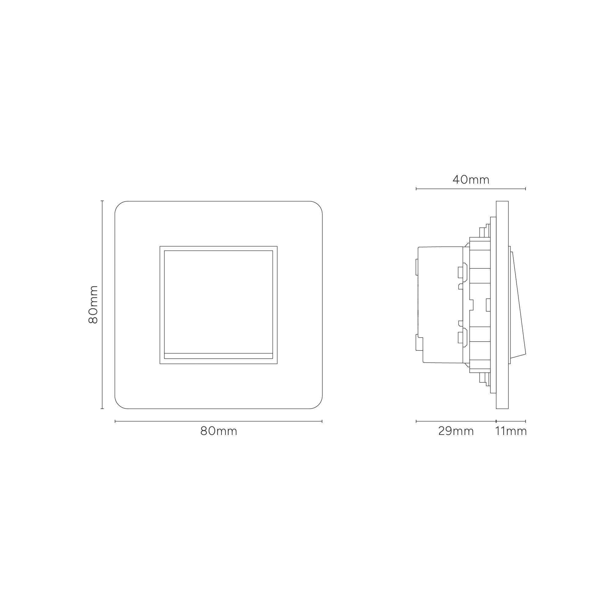 Grove Single Rocker Switch - Bronze | Black - Image 3