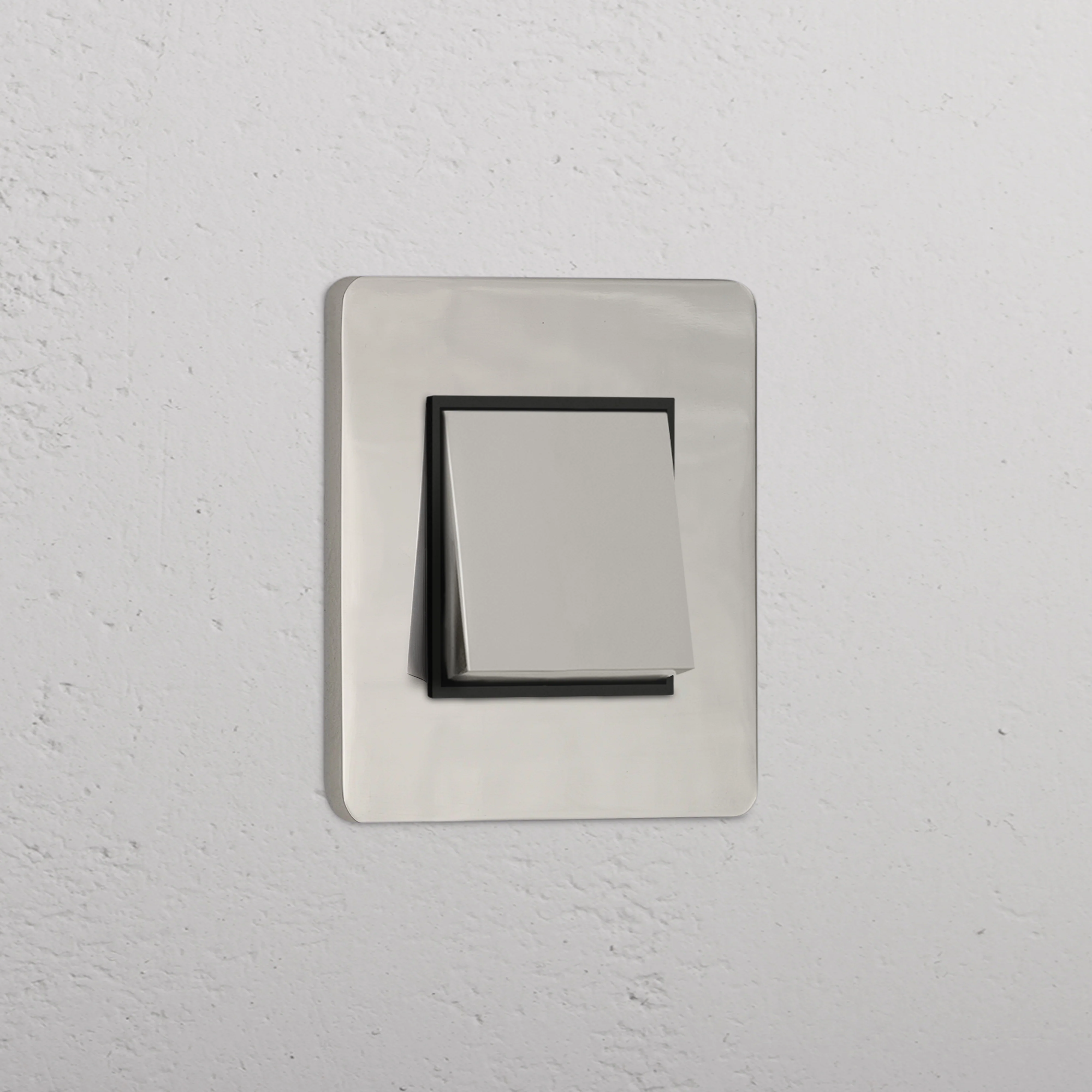 Grove Single Rocker Switch - Polished Nickel | Black