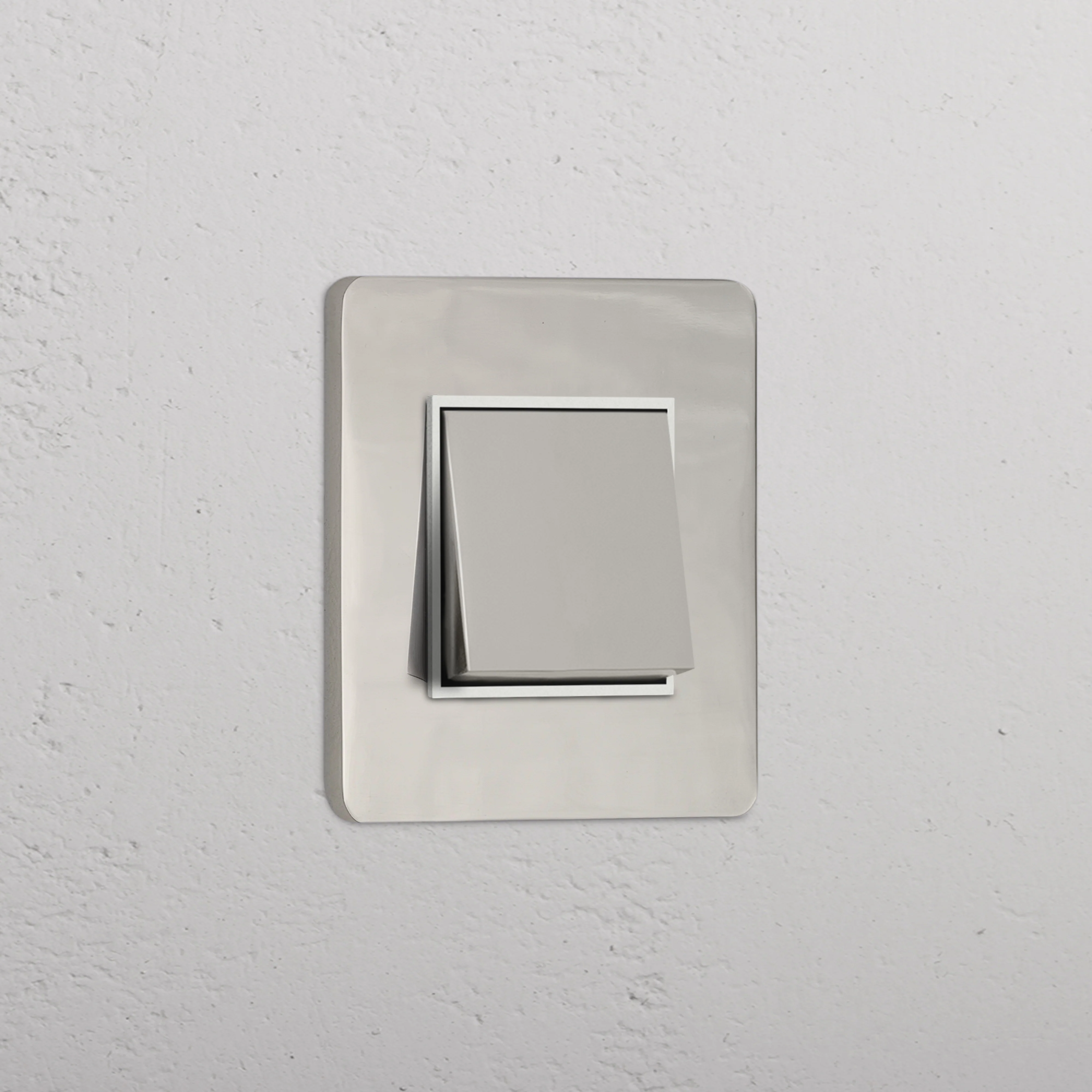 Grove Single Rocker Switch - Polished Nickel | White