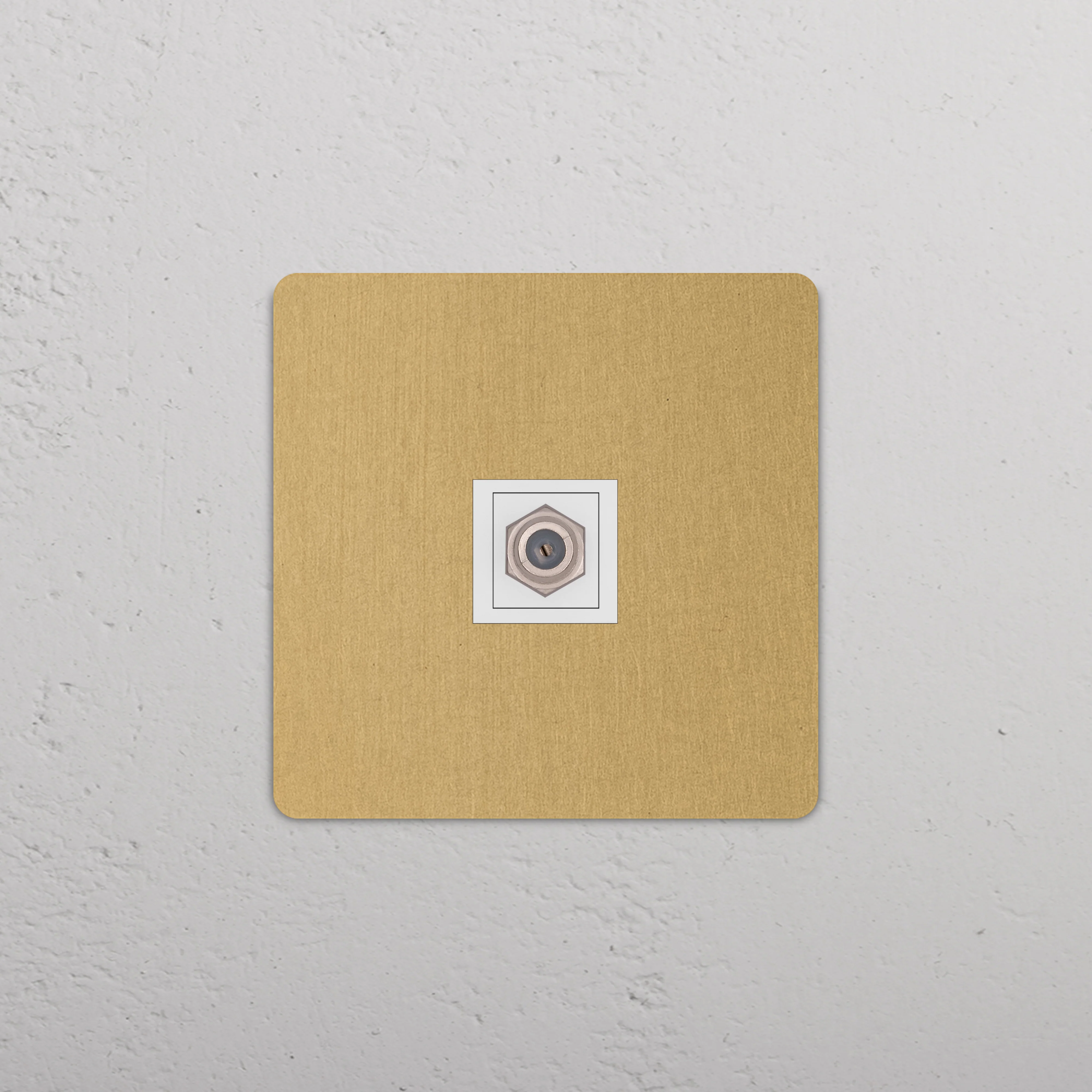 Grove Single Satellite Socket - Antique Brass | White - Image 2
