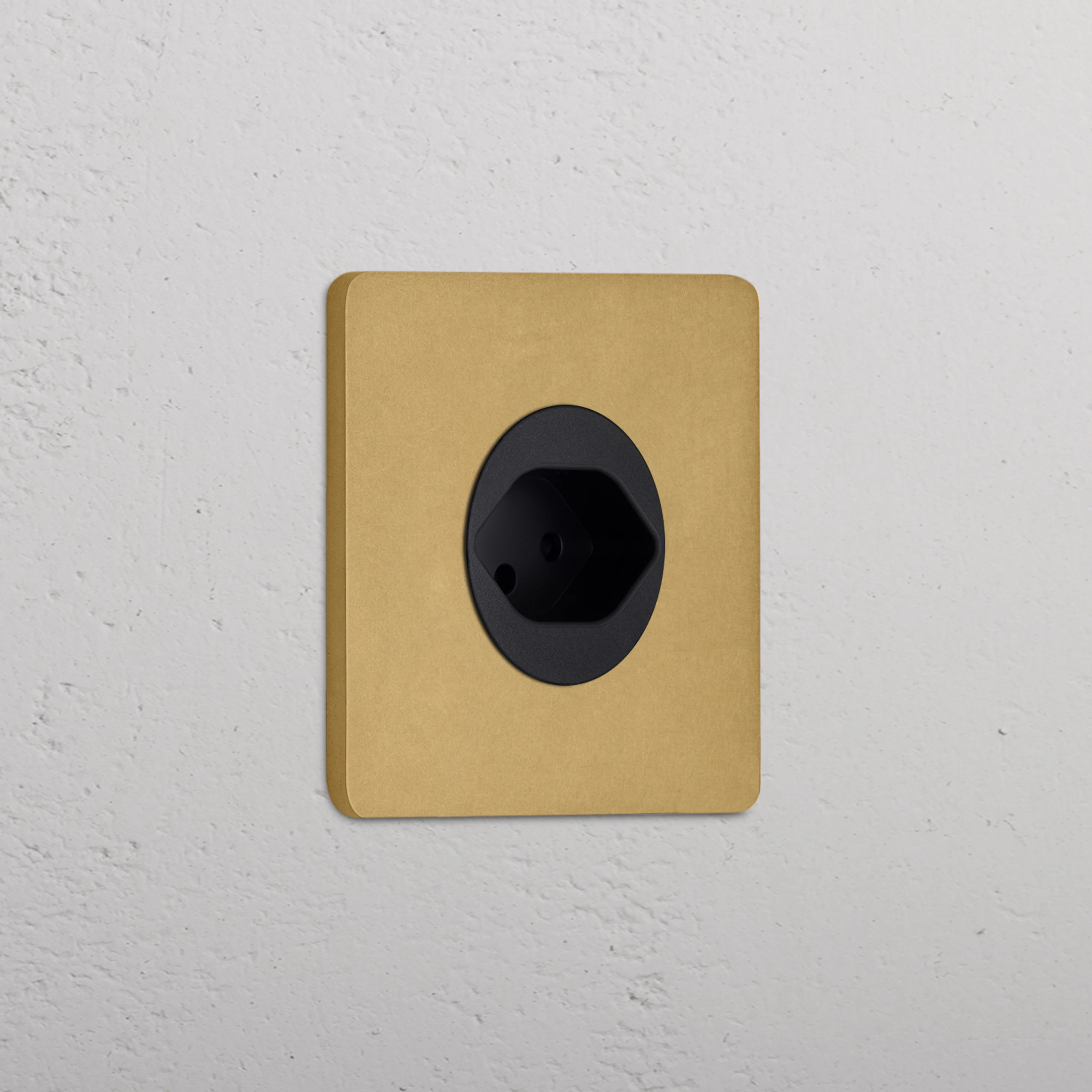 Grove Single Swiss Type J Socket - Antique Brass | Black