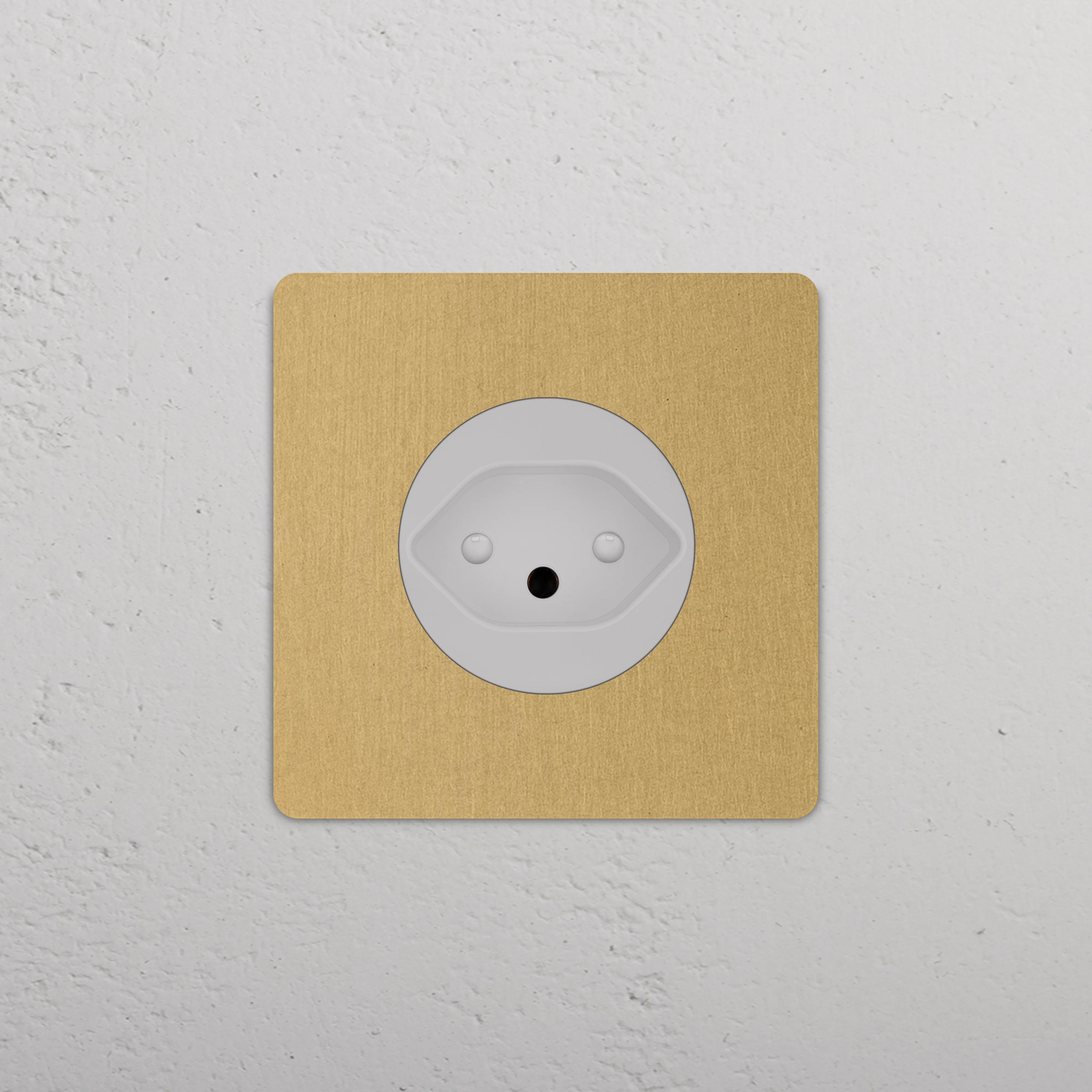 Grove Single Swiss Type J Socket - Antique Brass | White - Image 2