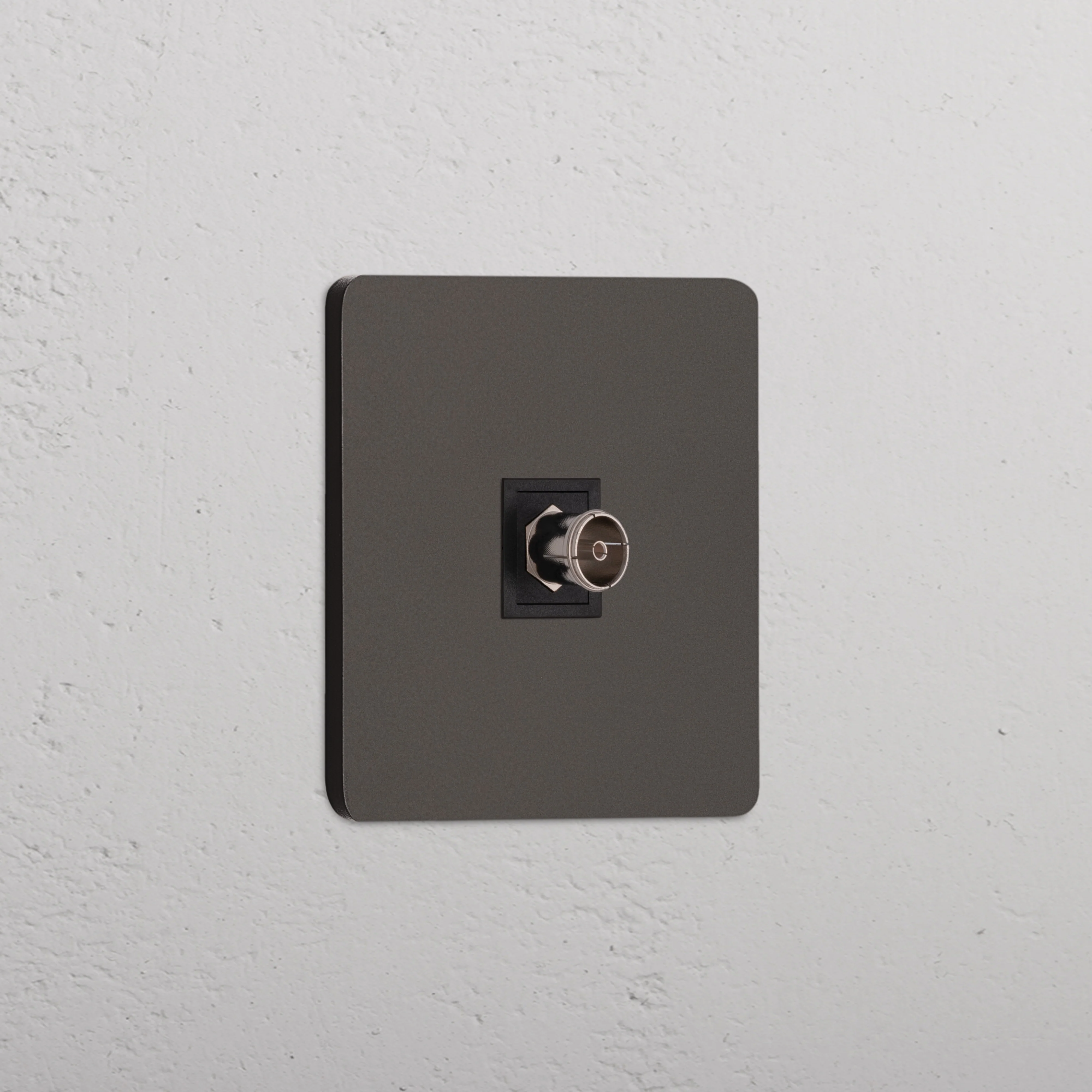 Grove Single TV Socket - Bronze | Black
