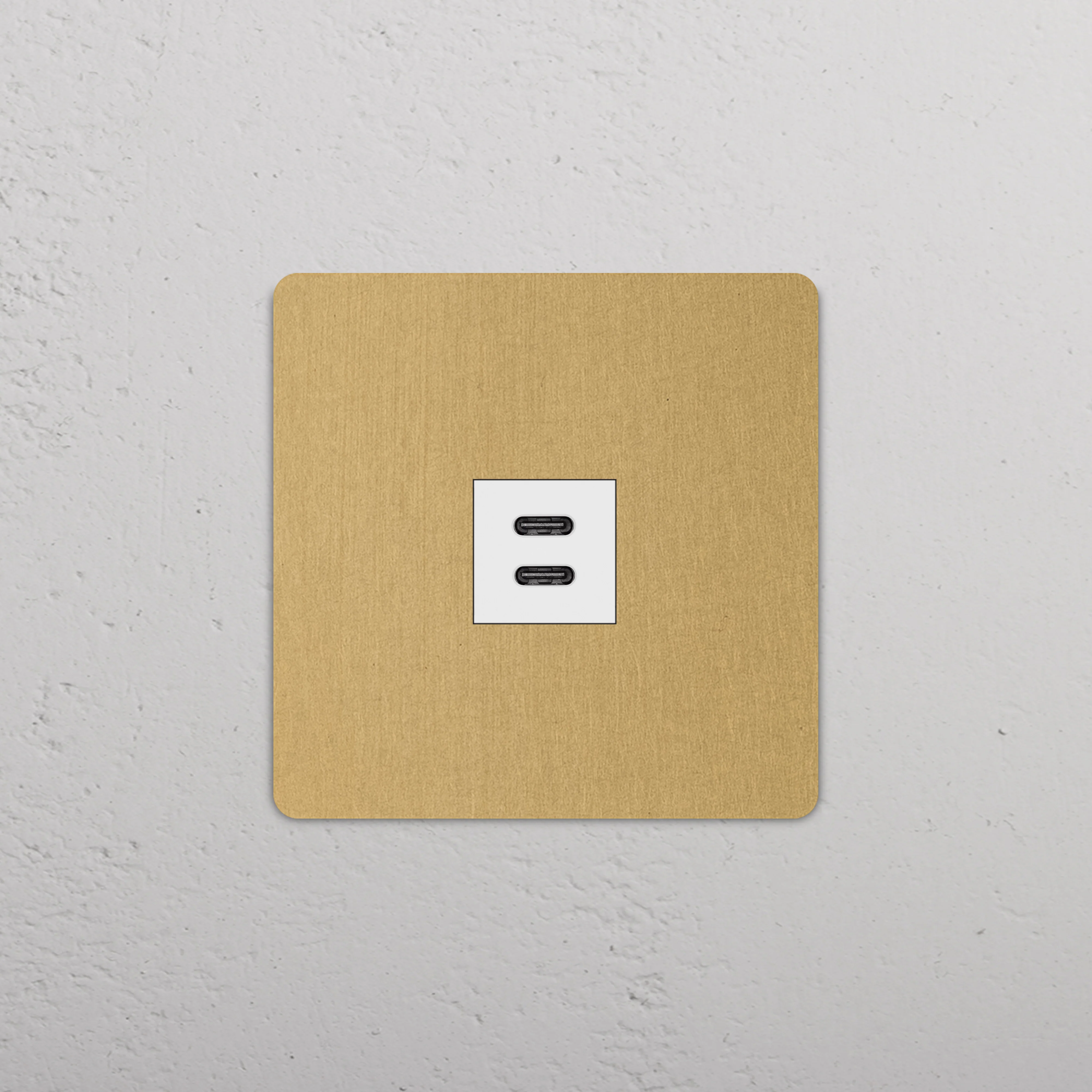 Grove Single USB-C 30W Socket - Antique Brass | White - Image 2