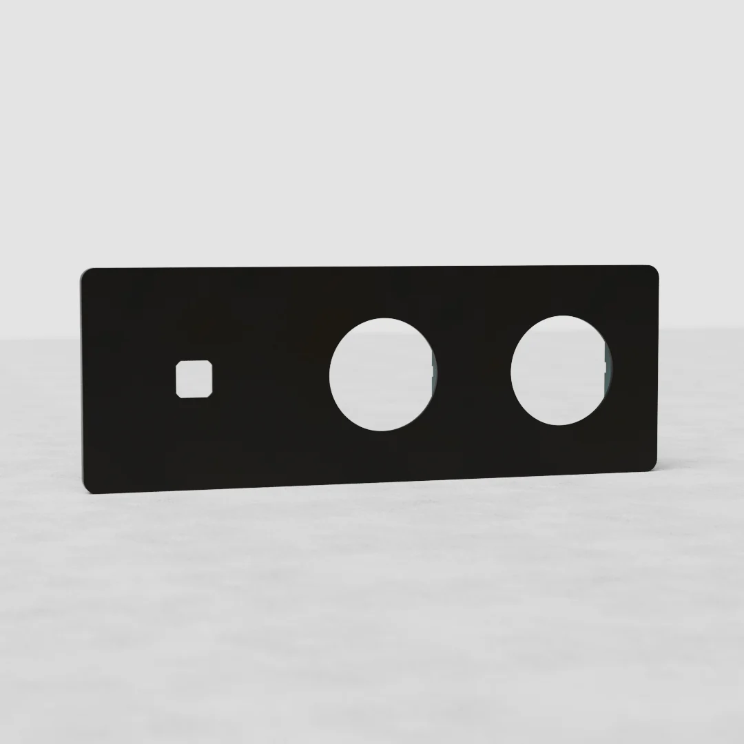Grove Triple 1x Switch & 2x Socket Plate - Bronze