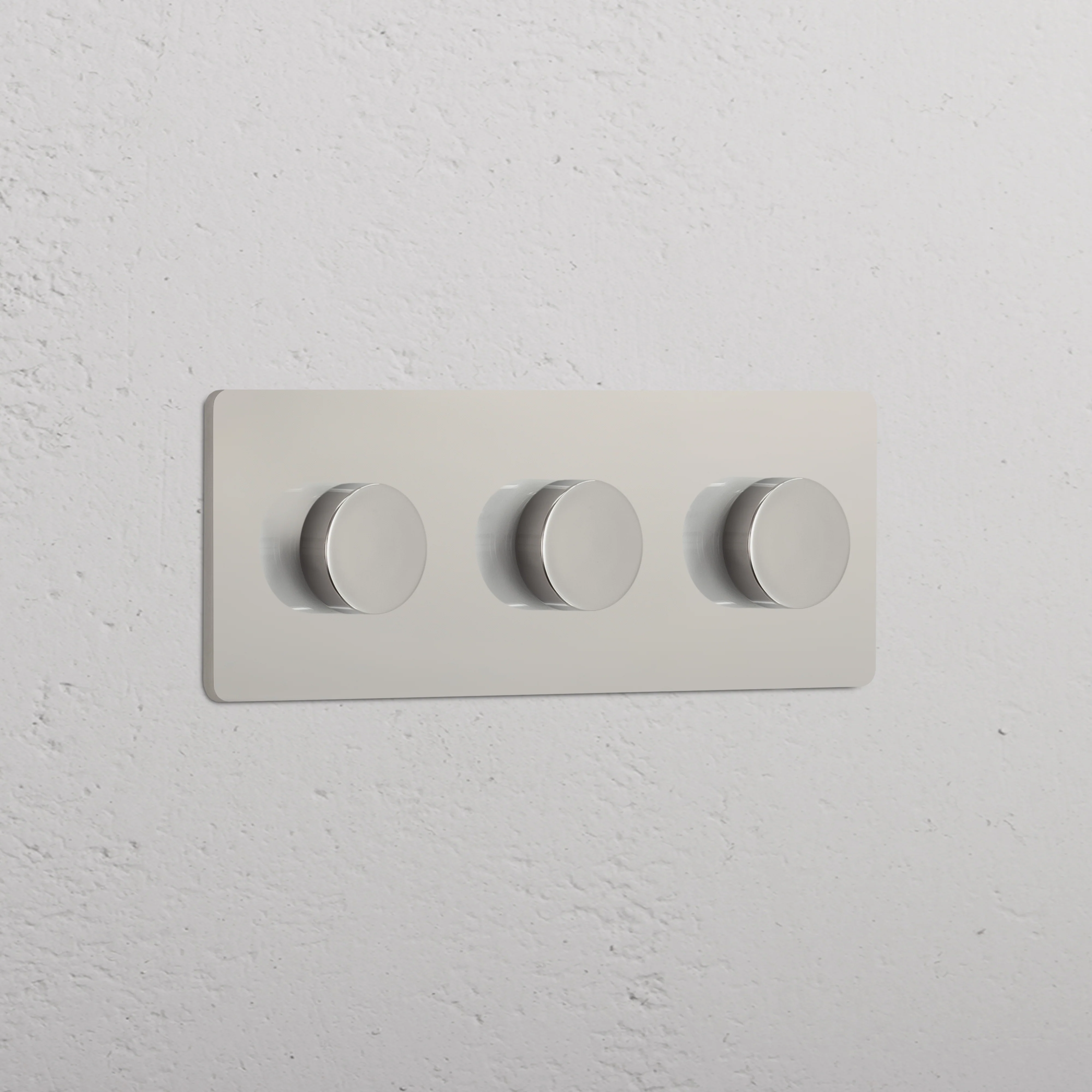 Grove Triple 3x Dimmer Switch - Polished Nickel
