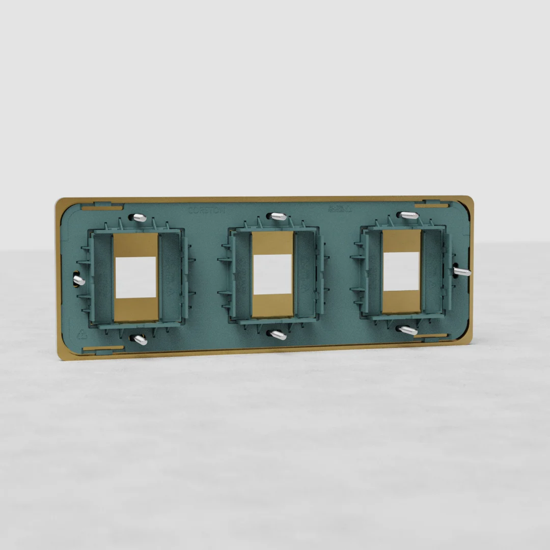 Grove Triple 3x Keystone Module Plate - Antique Brass - Image 2