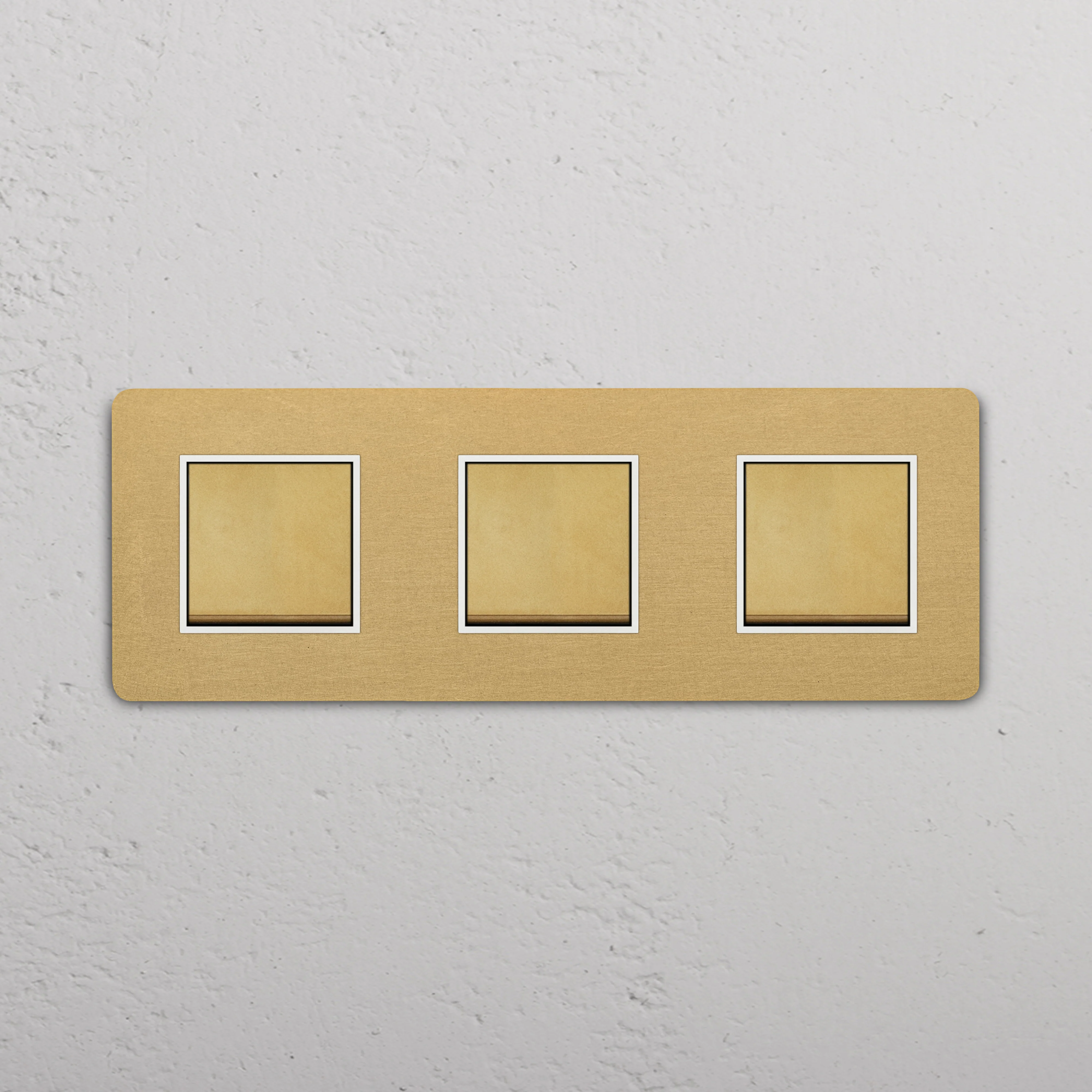 Grove Triple 3x Rocker Switch - Antique Brass | White - Image 2