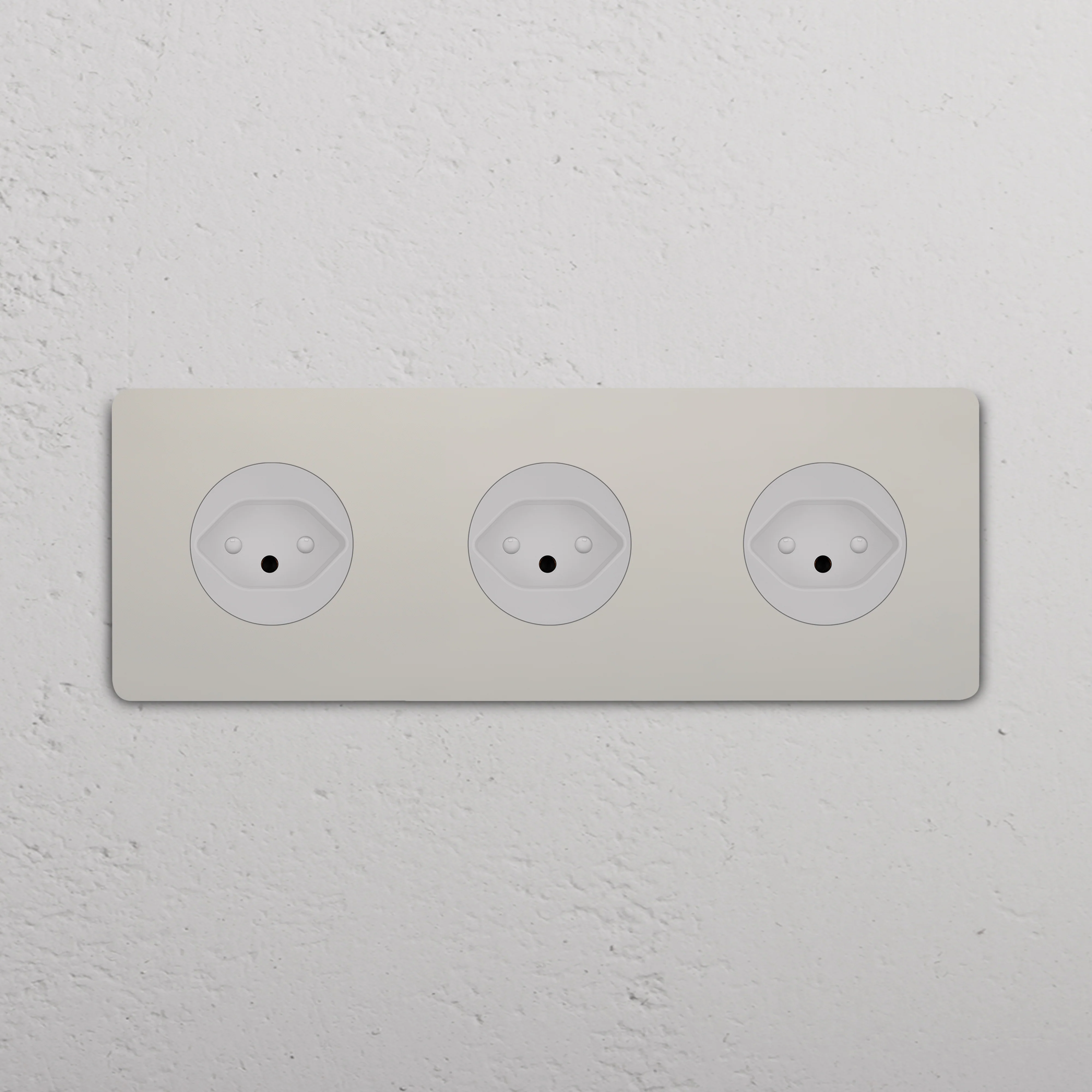 Grove Triple 3x Swiss Type J Socket - Polished Nickel | White - Image 2