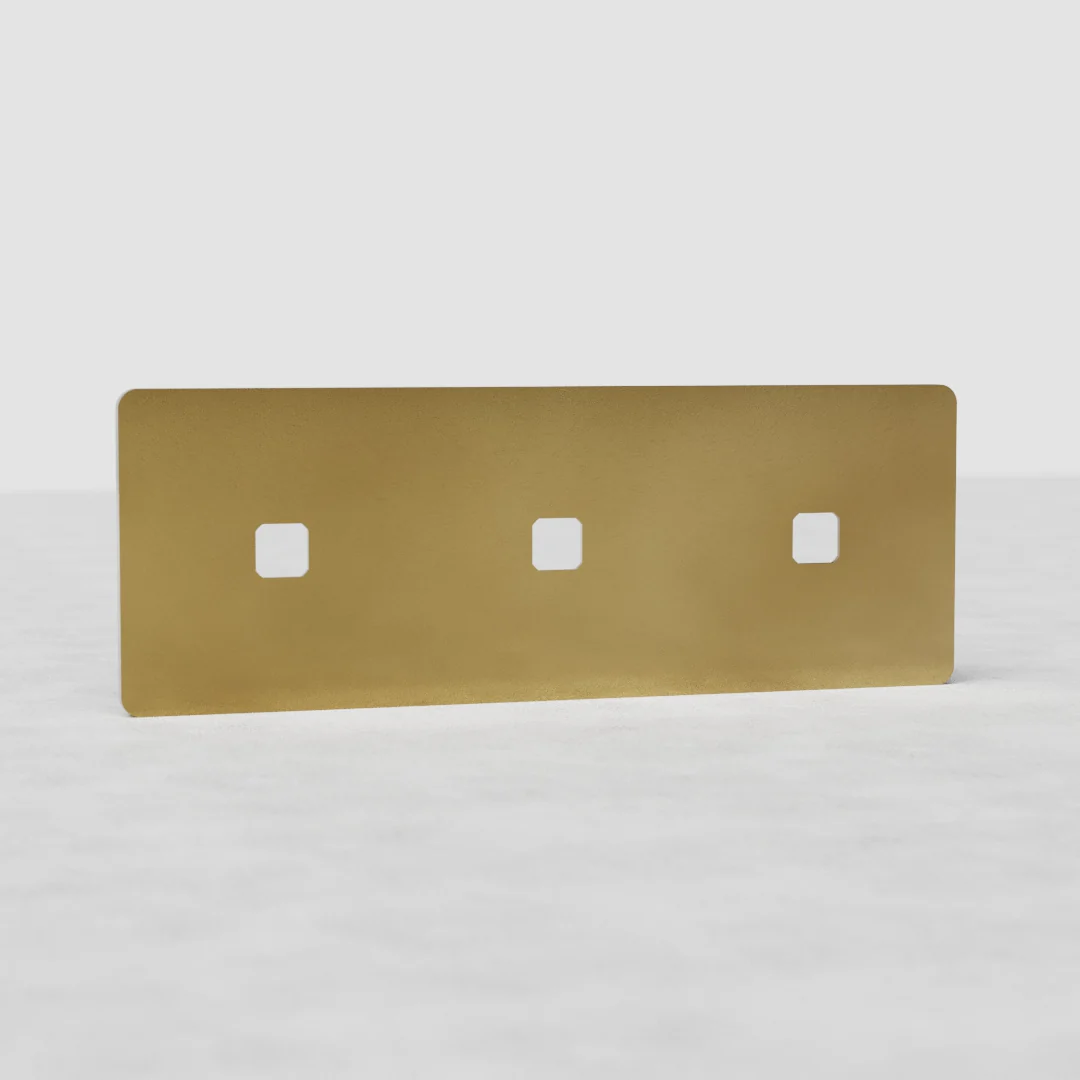 Grove Triple 3x Switch Plate - Antique Brass