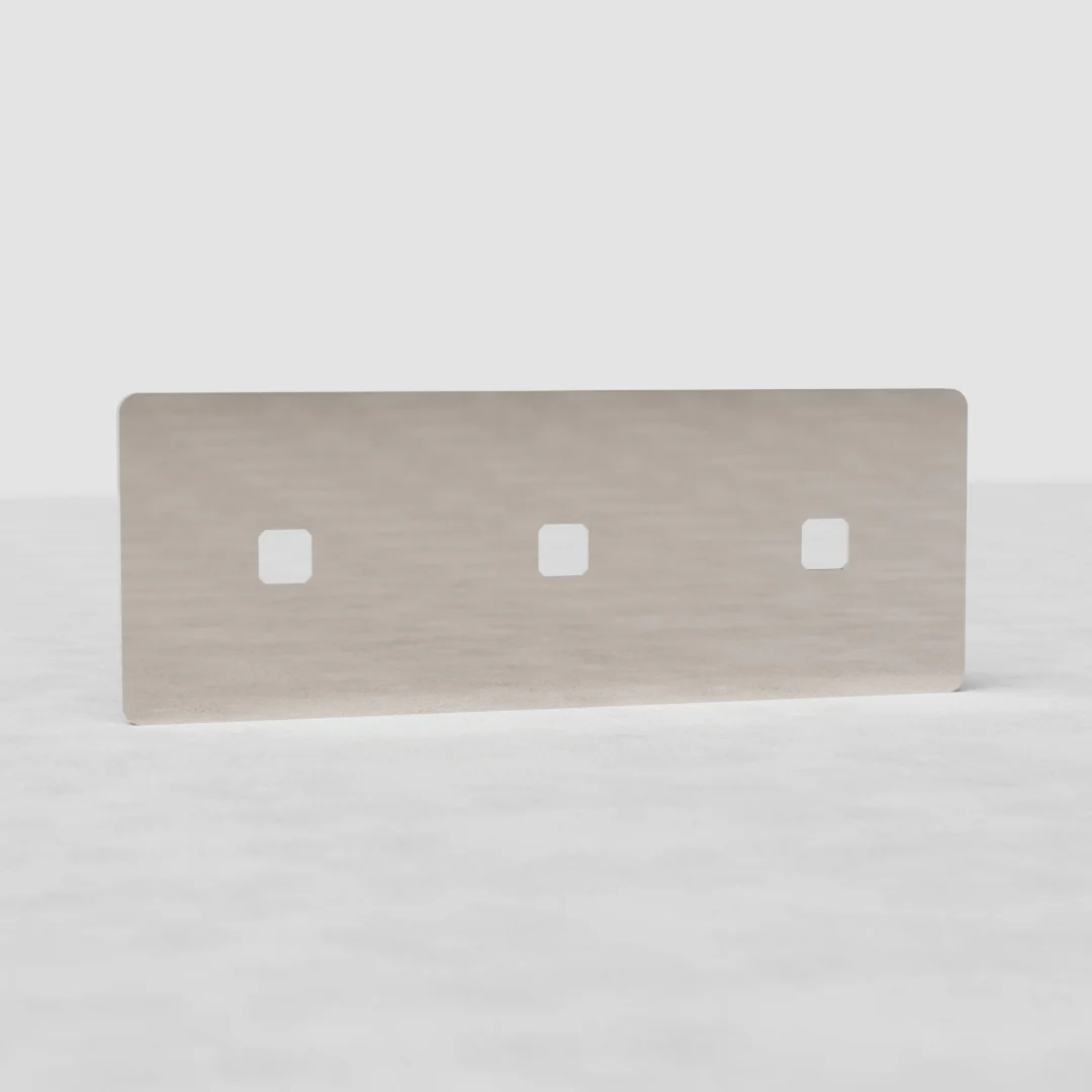 Grove Triple 3x Switch Plate - Polished Nickel