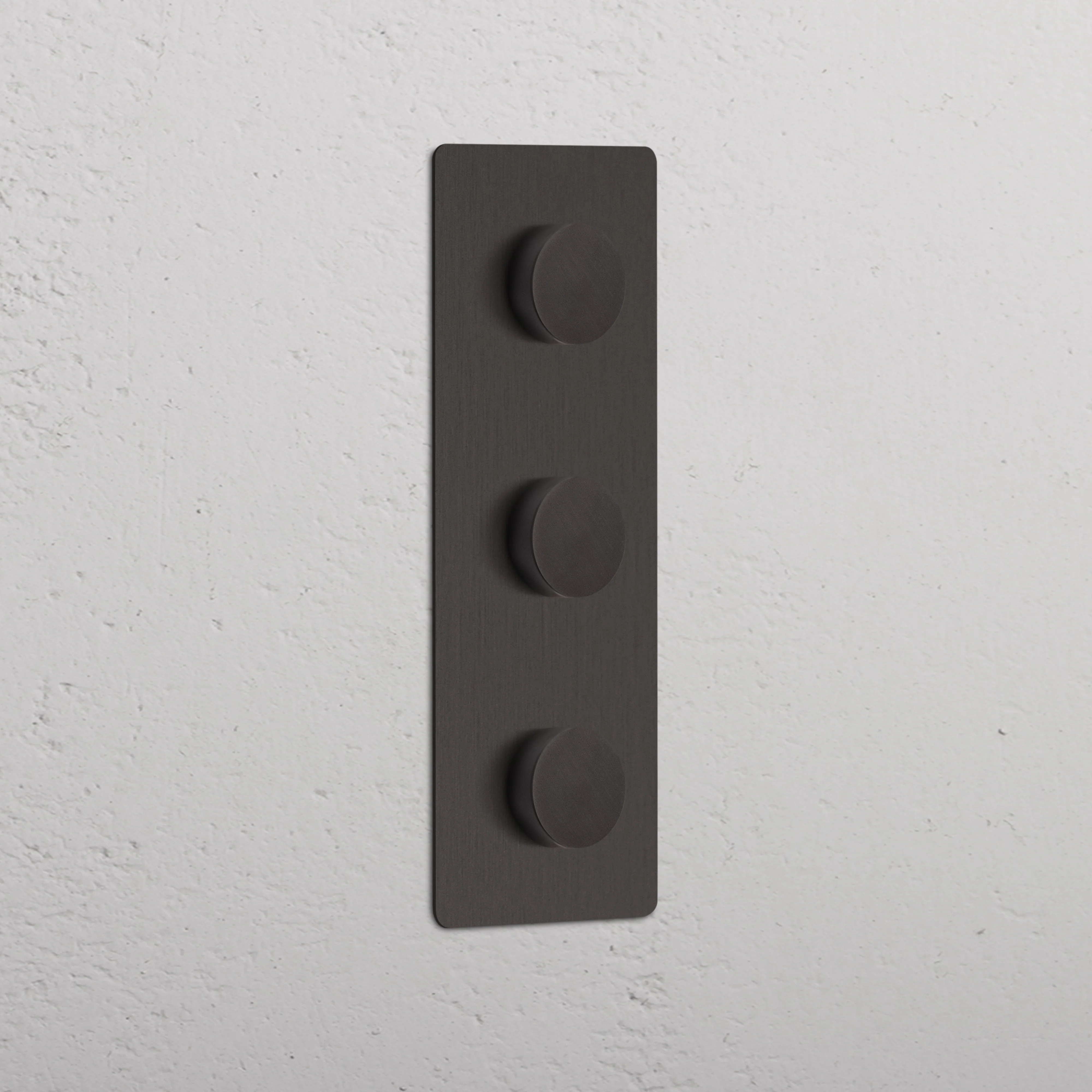 Grove Triple 3x Vertical Multiway Dimmer Switch - Bronze