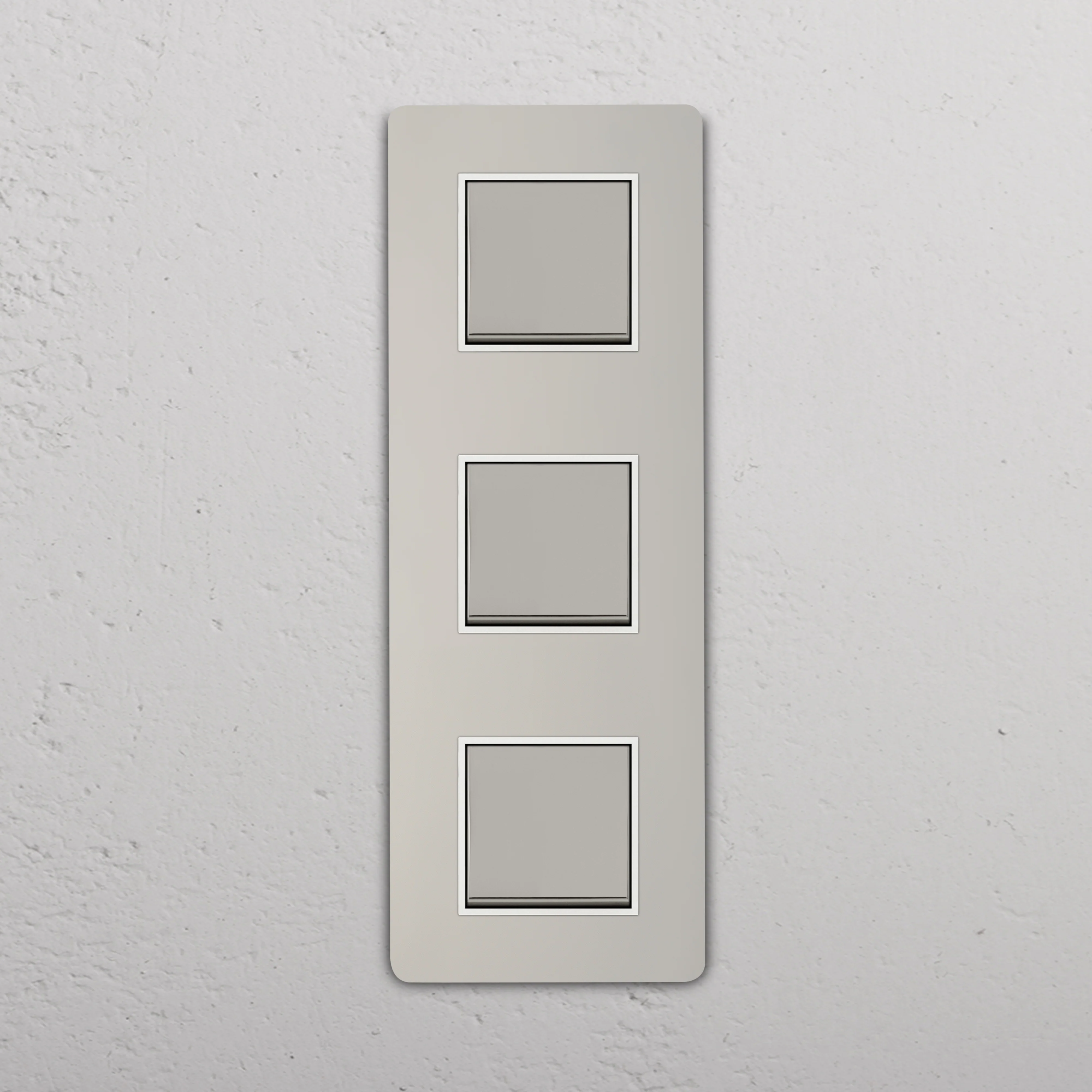 Grove Triple 3x Vertical Rocker Switch - Polished Nickel | White - Image 2