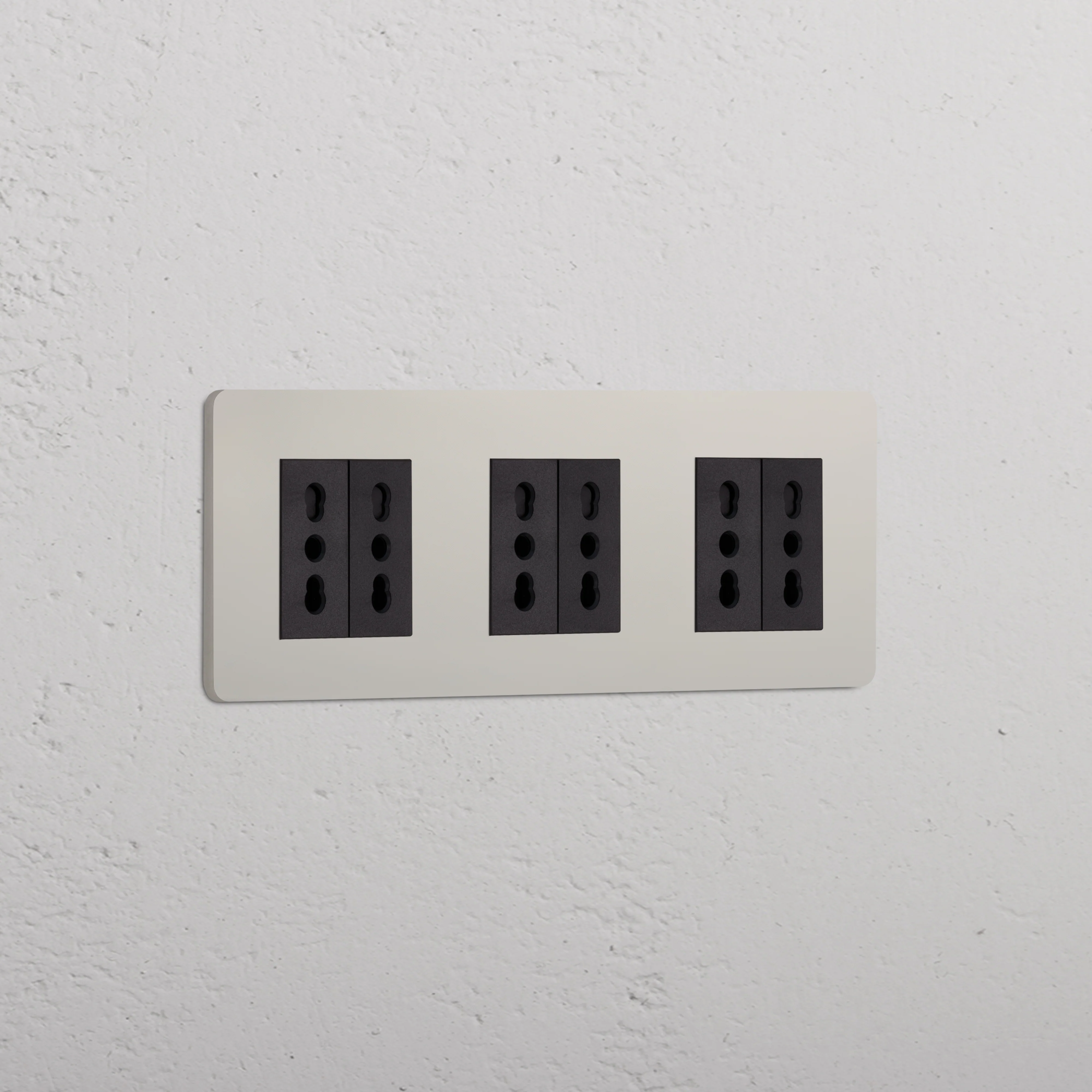 Grove Triple 6x Bipasso Socket - Polished Nickel | Black
