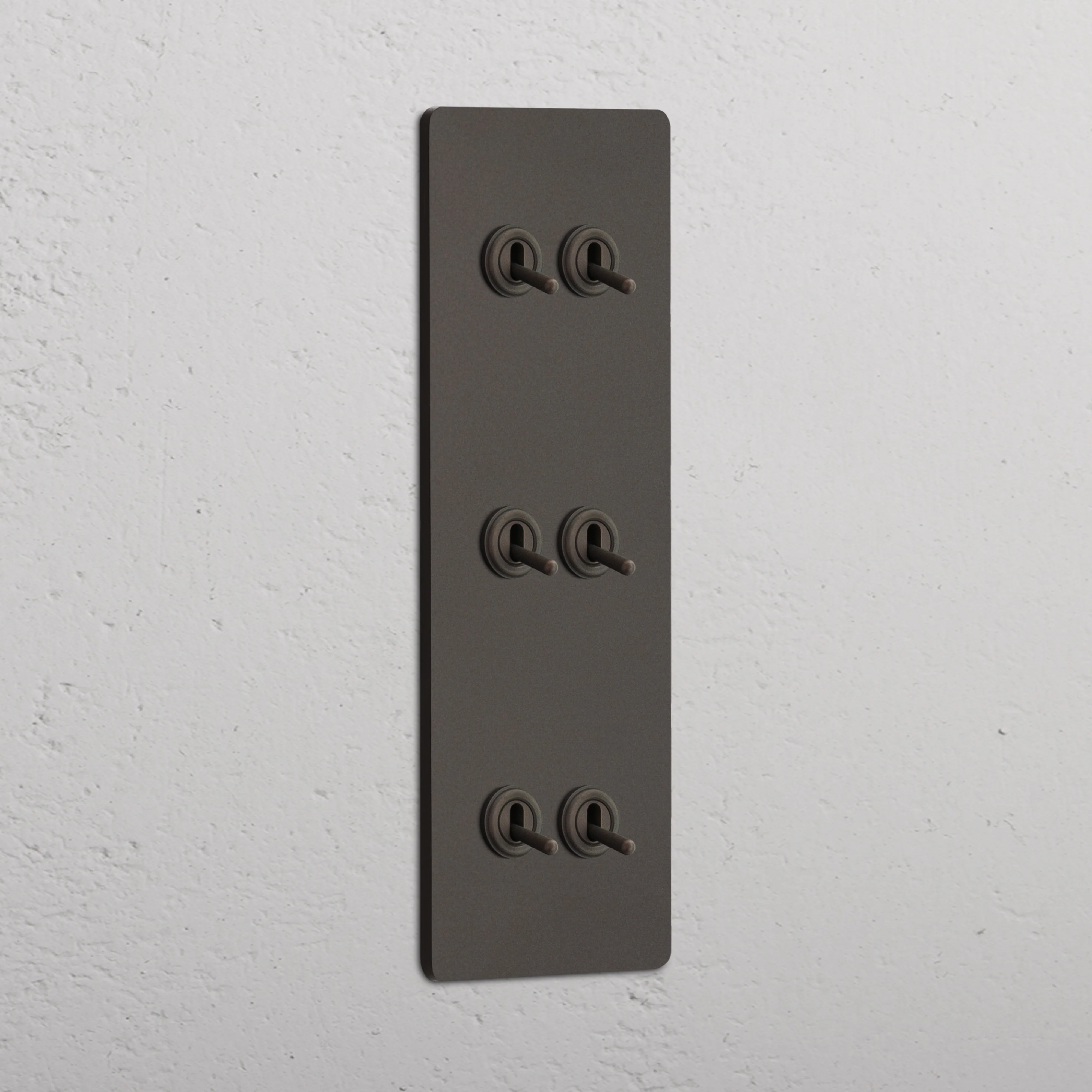 Grove Triple 6x Vertical Toggle Switch - Bronze