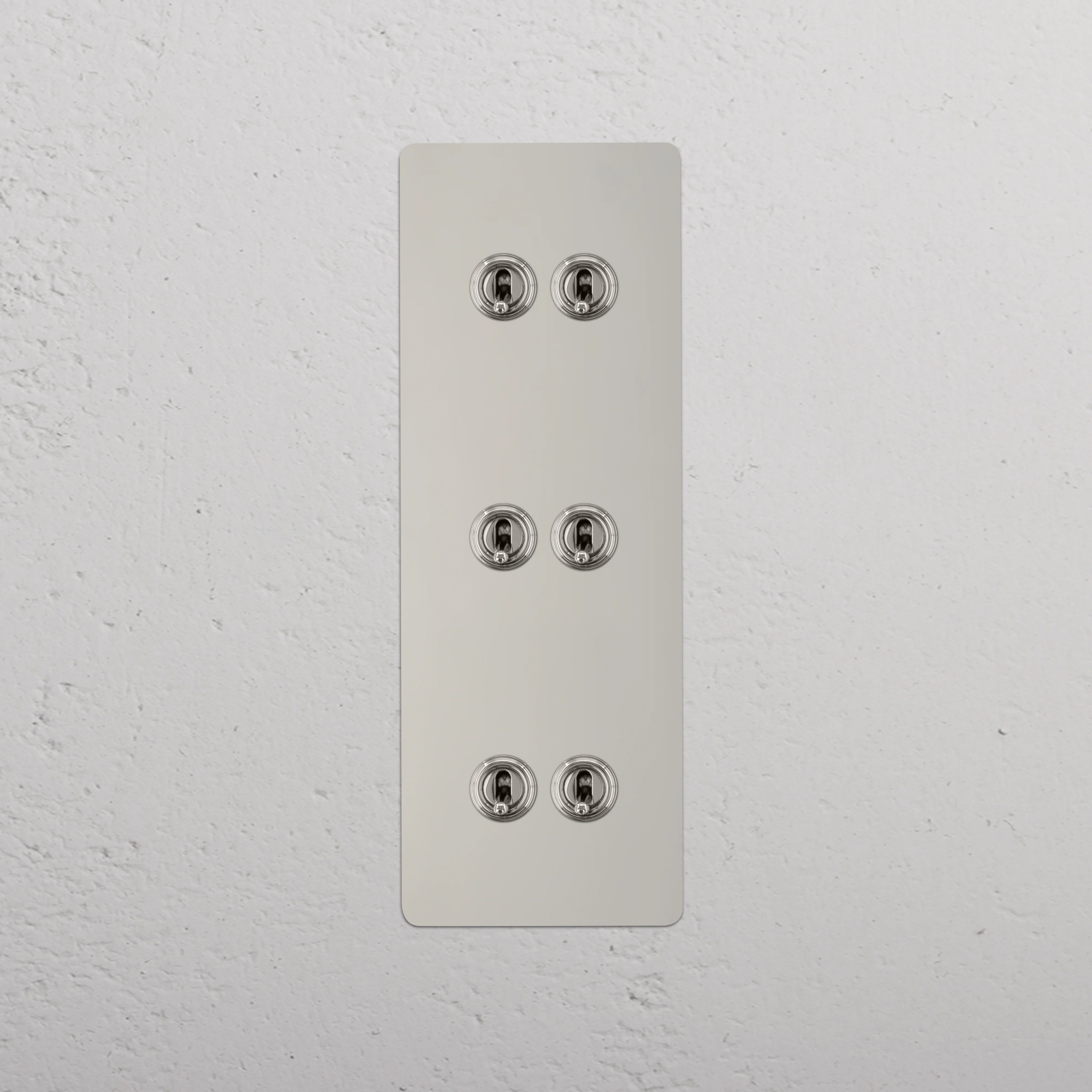 Grove Triple 6x Vertical Toggle Switch - Polished Nickel - Image 2