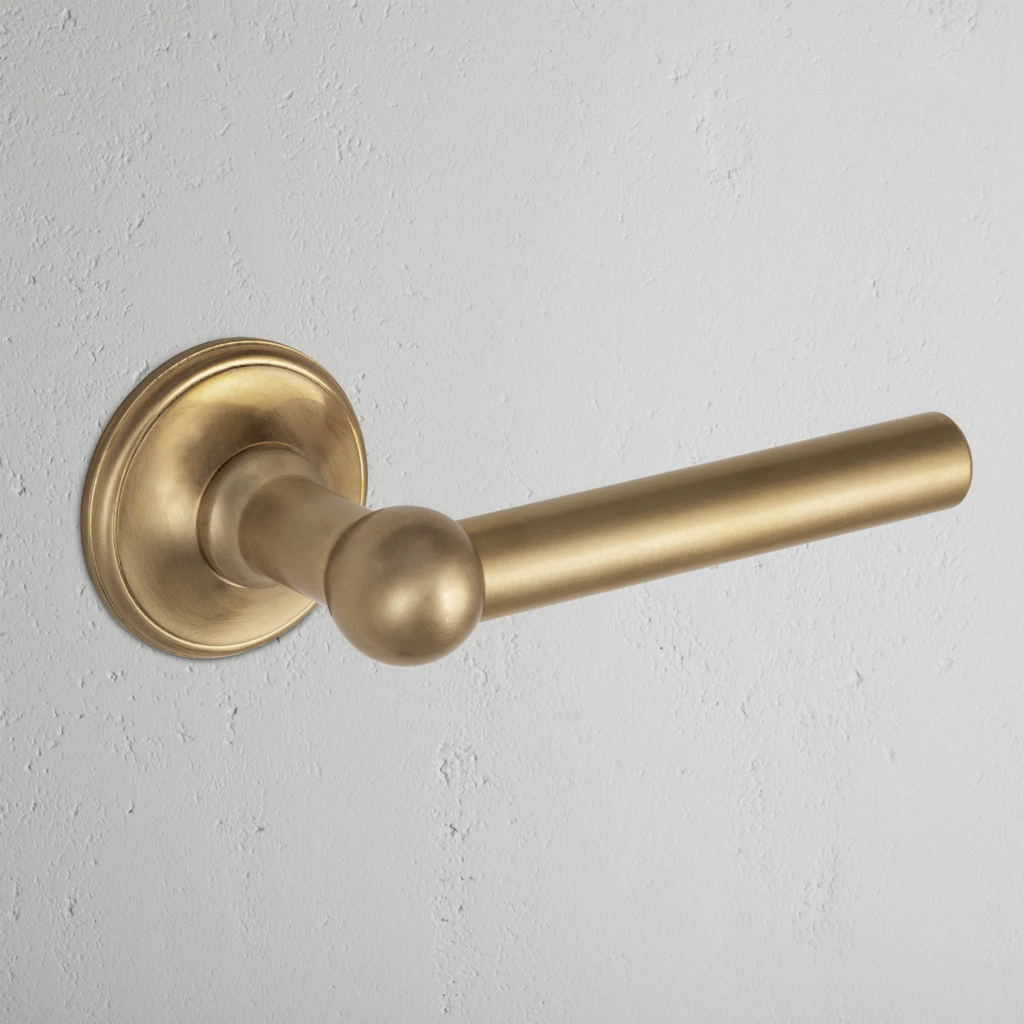 Harper Fixed Door Handle - Antique Brass