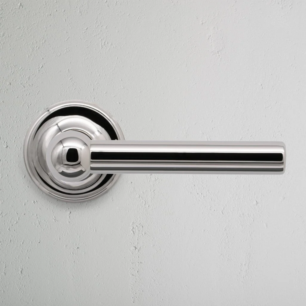 Harper Fixed Door Handle - Polished Nickel - Image 2