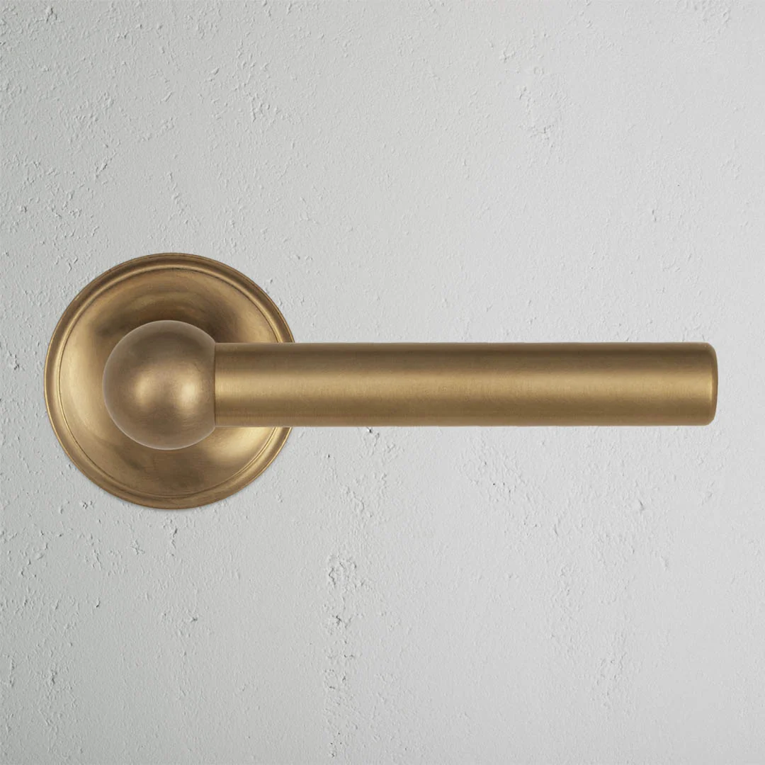 Harper Unsprung Door Handle - Antique Brass - Image 2