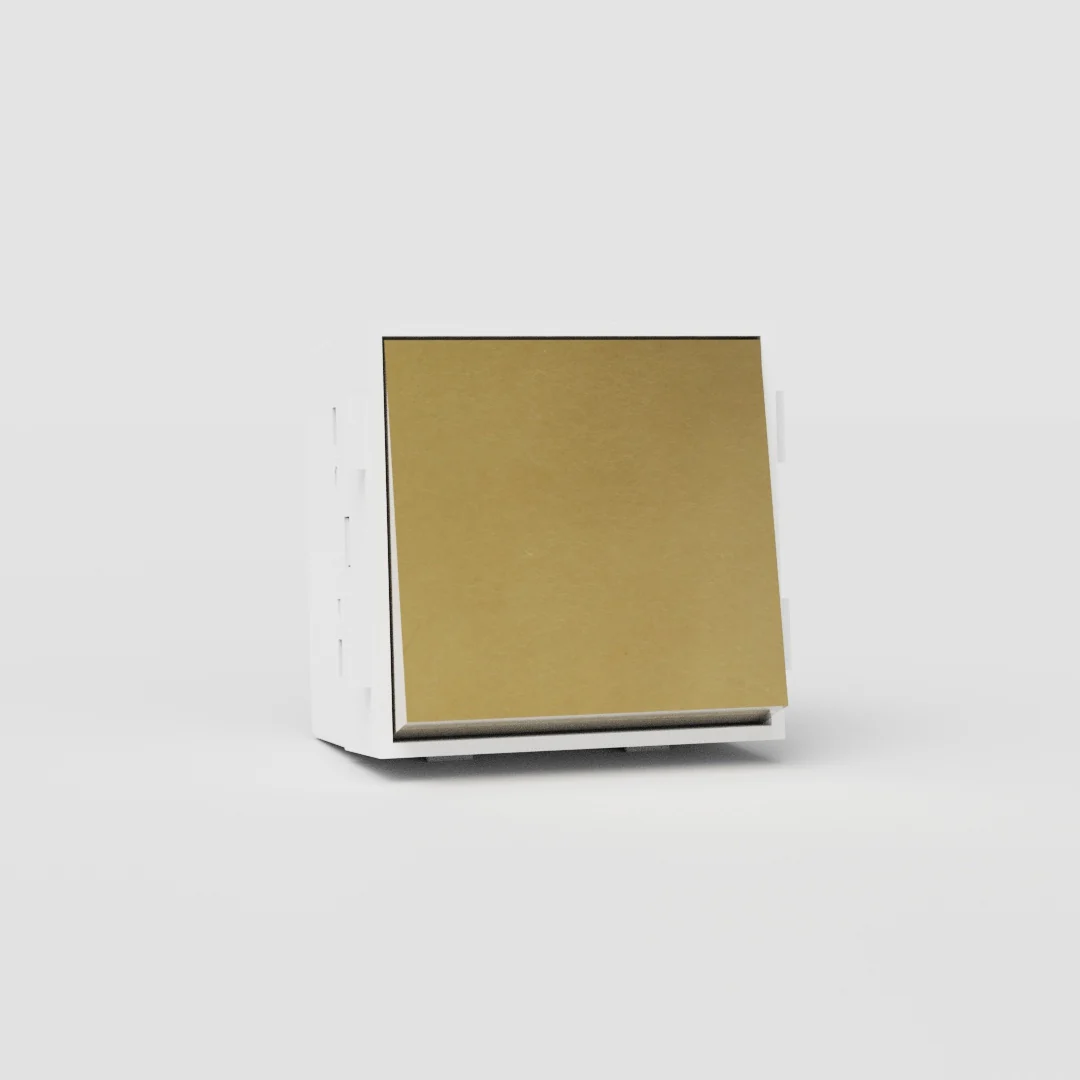 Intermediate Rocker Switch - Antique Brass | White