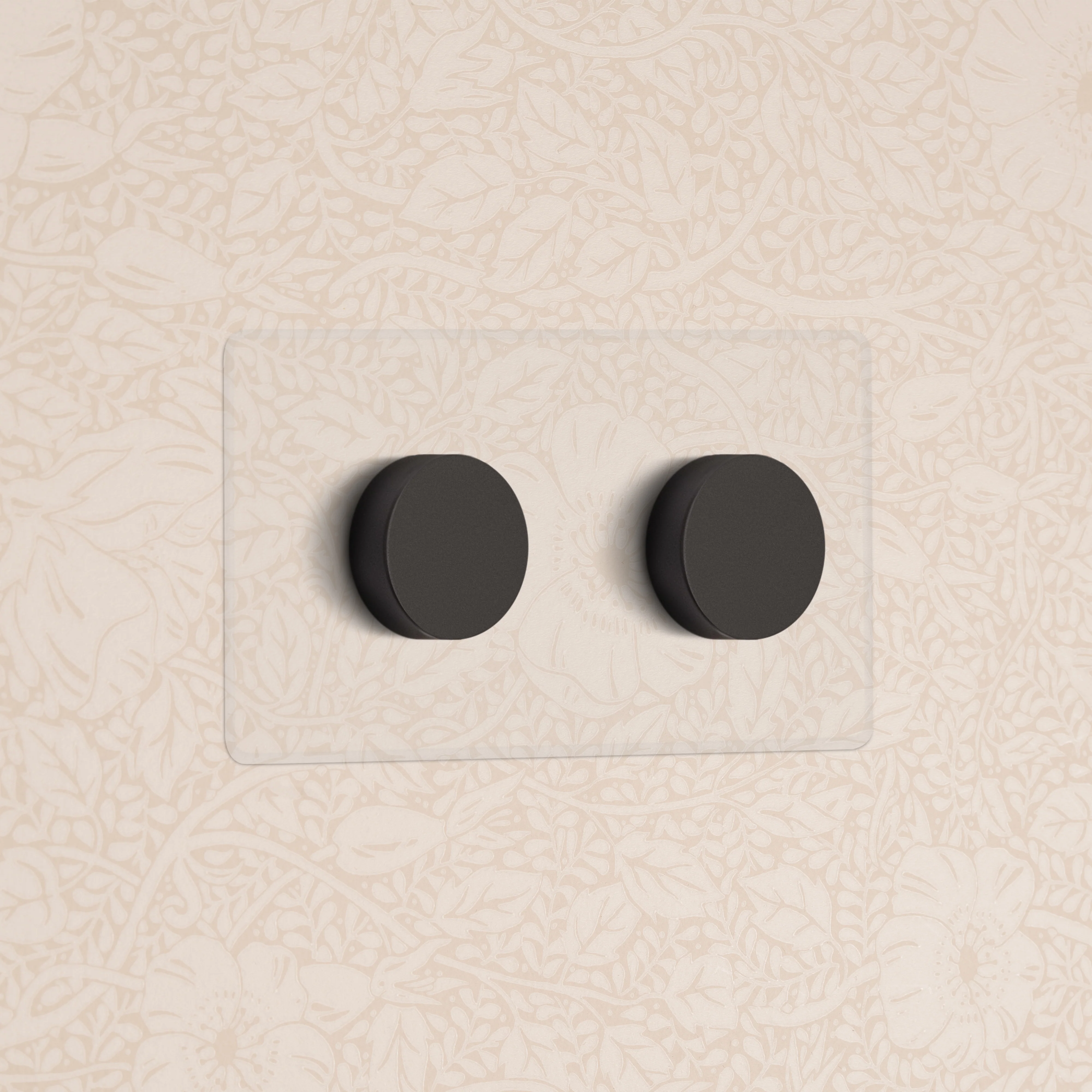 Kew Double 2x Multiway Dimmer Switch - Clear Bronze