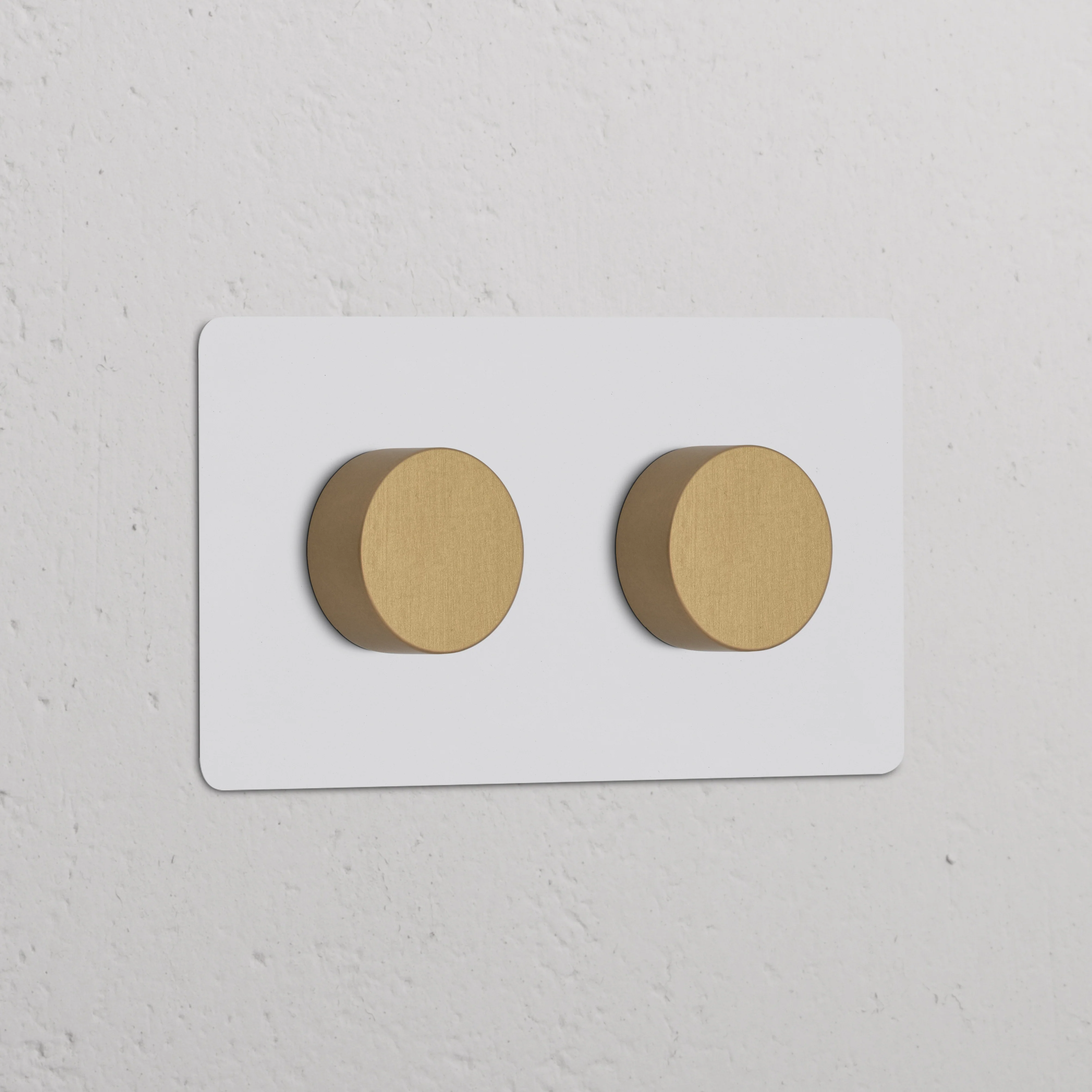 Kew Double 2x Multiway Dimmer Switch - Paintable Antique Brass