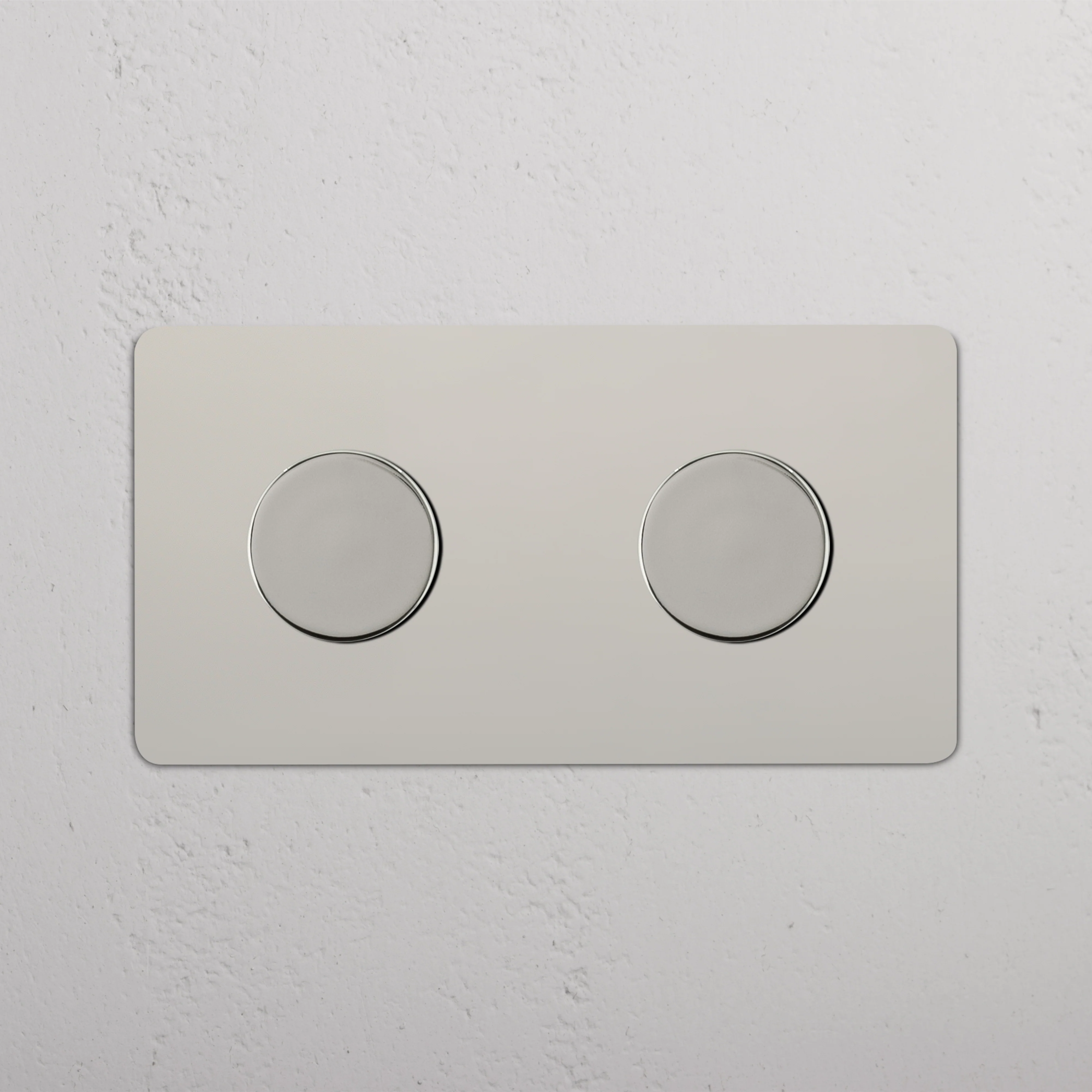 Kew Double 2x Multiway Dimmer Switch - Polished Nickel - Image 2