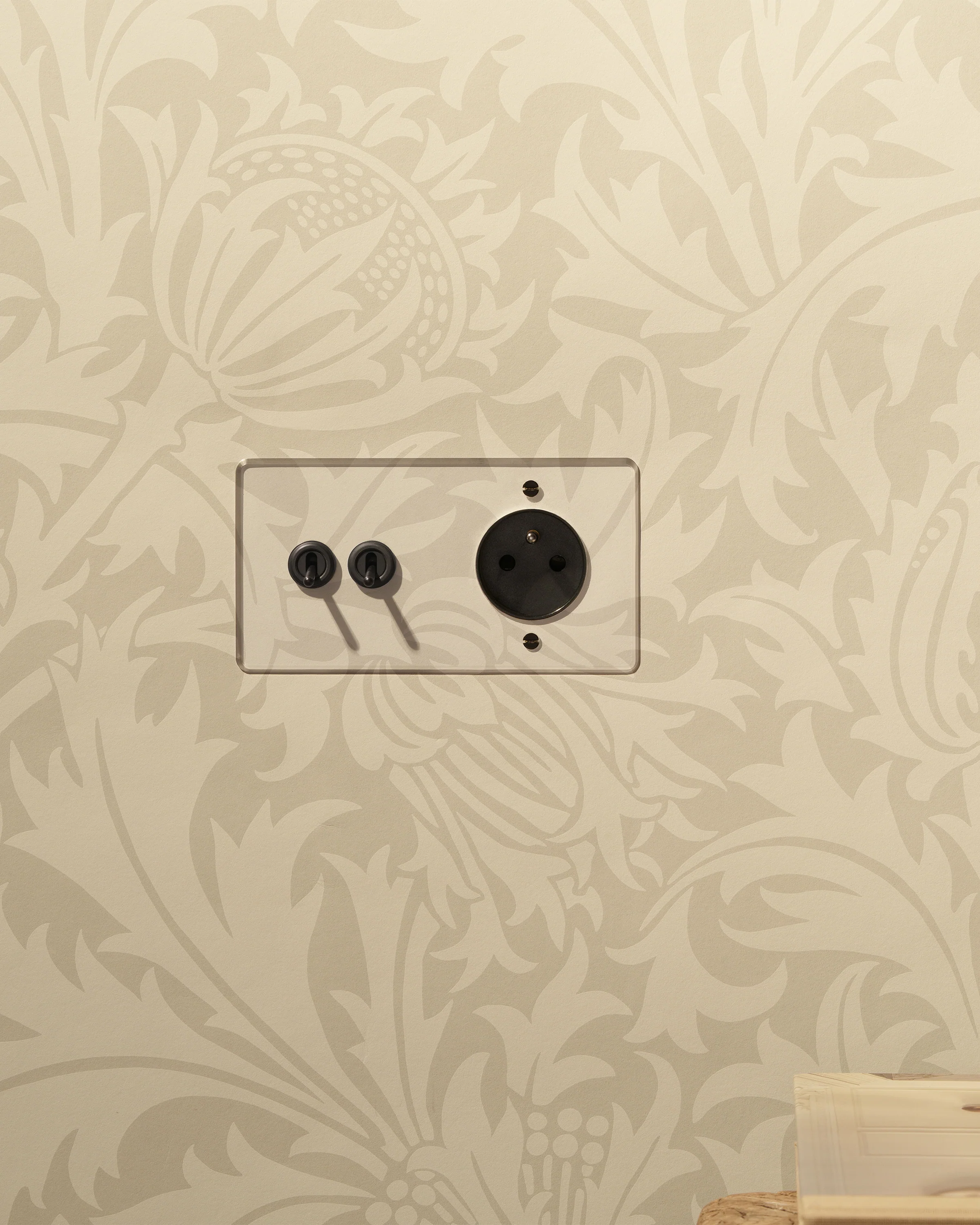 Kew Double 2x Toggle & French/Belgian Type E Socket - Clear Bronze | Black - Image 3