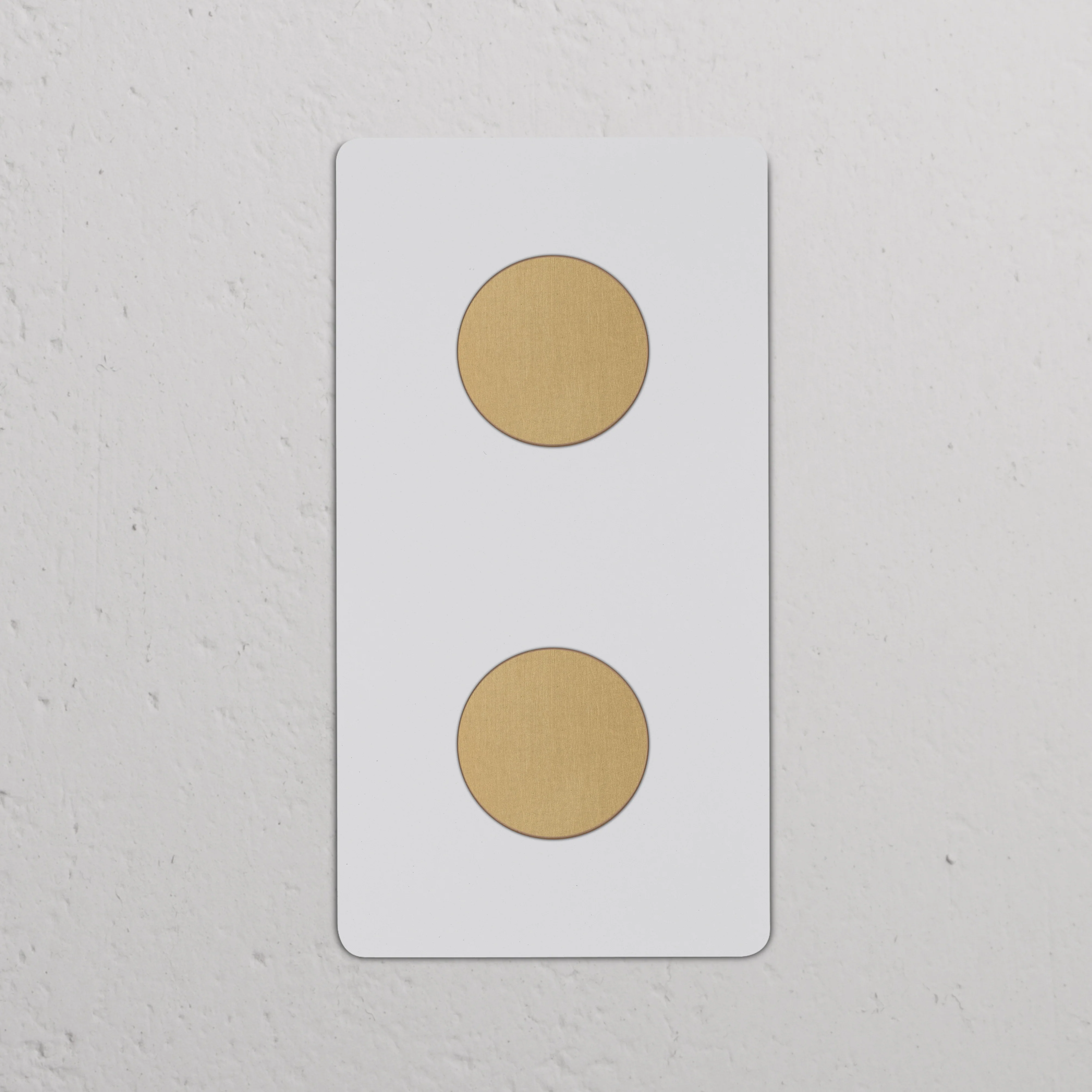 Kew Double 2x Vertical Multiway Dimmer Switch - Paintable Antique Brass - Image 2