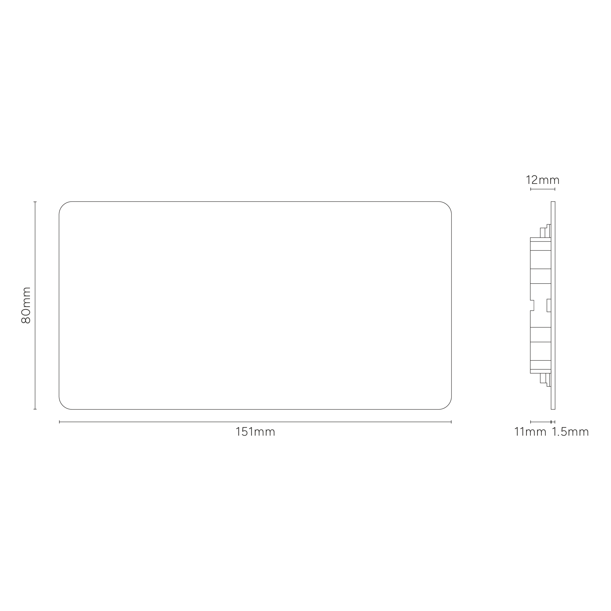Kew Double Blank Plate - Paintable - Image 3