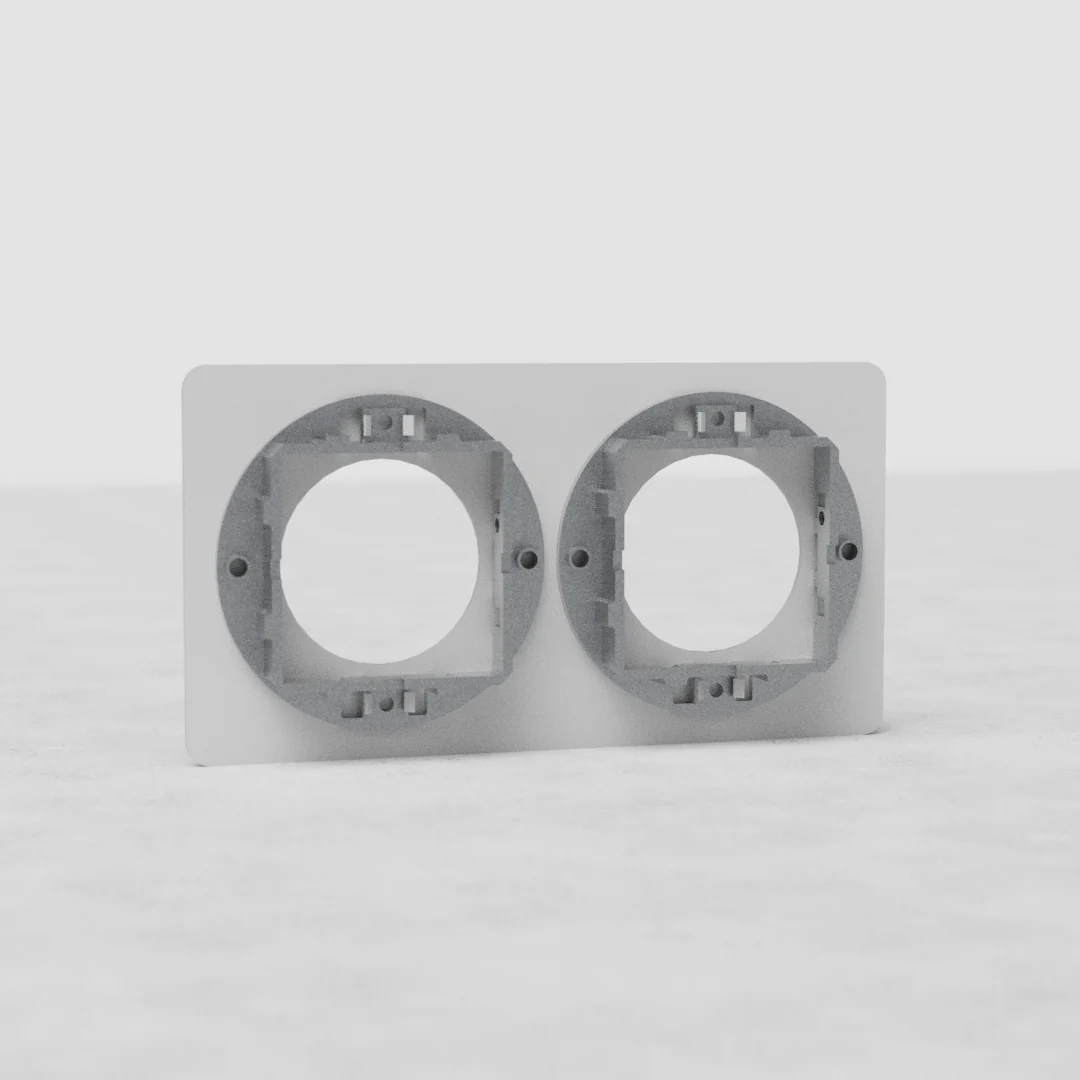 Kew Double Socket Plate - Paintable - Image 2