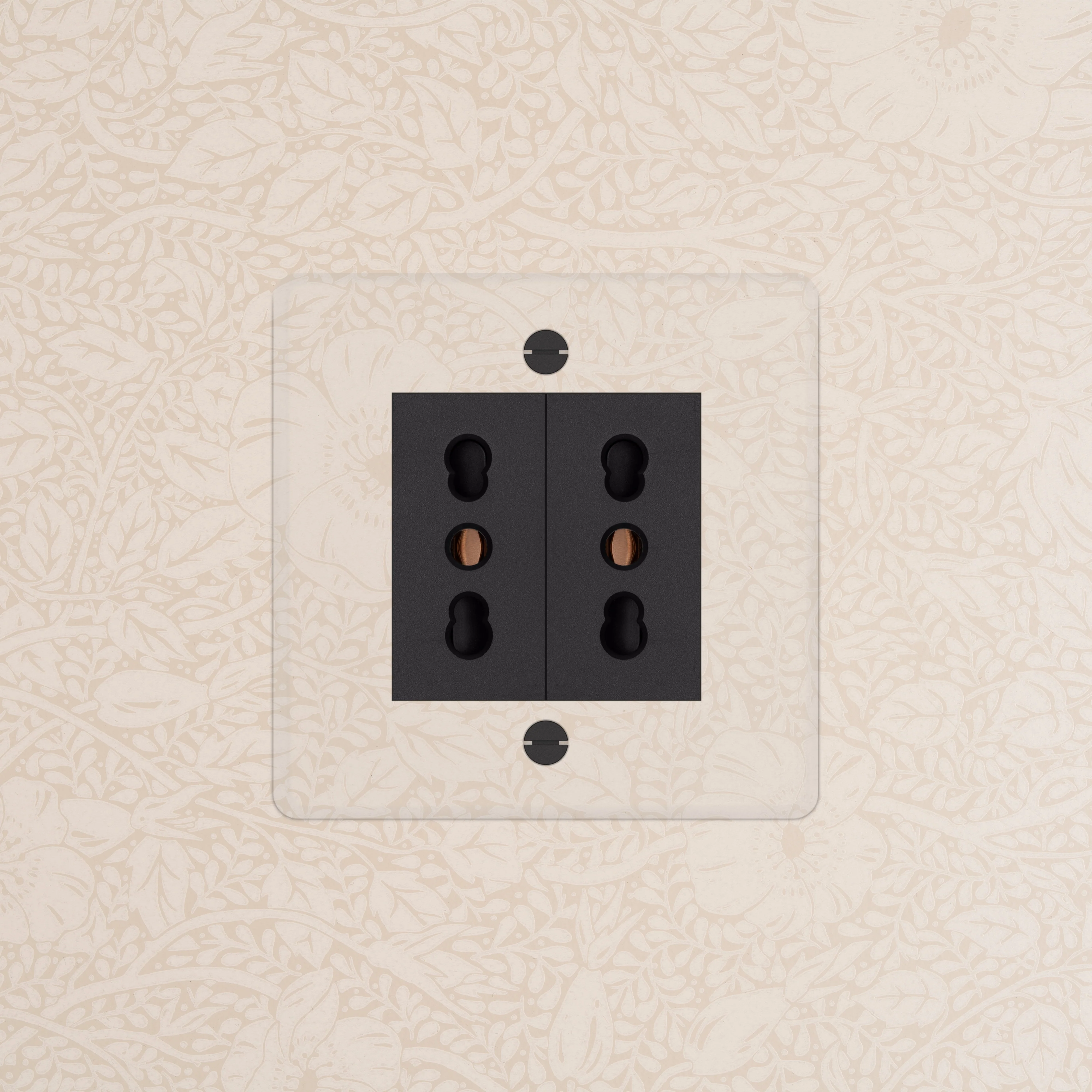 Kew Single 2x Bipasso Socket - Clear | Black - Image 2