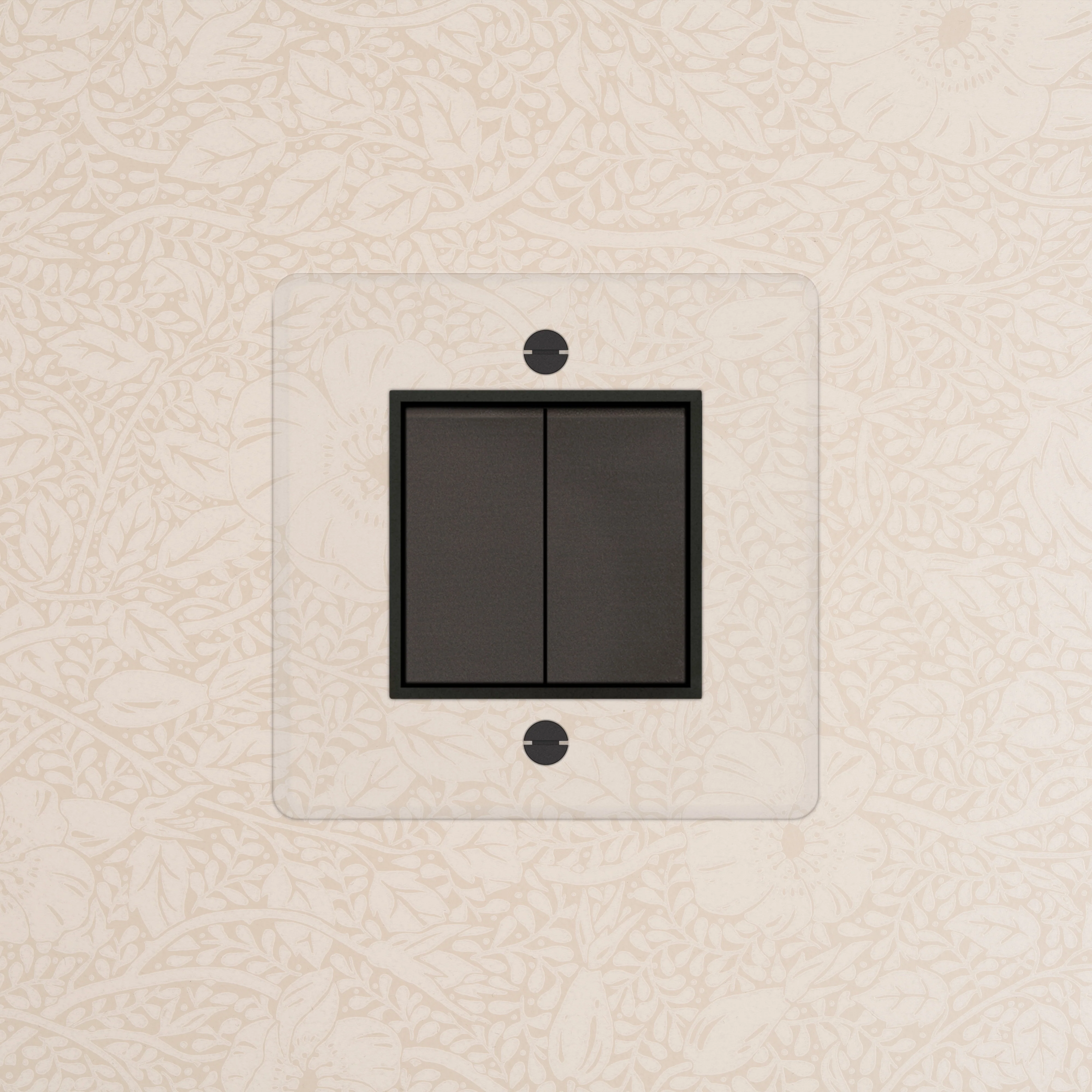 Kew Single 2x Retractive Rocker Switch - Clear Bronze | Black - Image 2
